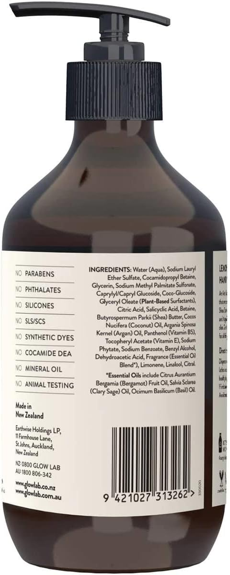 Glow Lab Lemongrass and Lime Anti-Bacterial Hand Wash 300 Ml image number 3