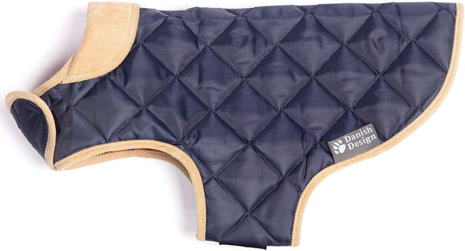 Danish Design Navy Quilted Dog Coat 65Cm (26")