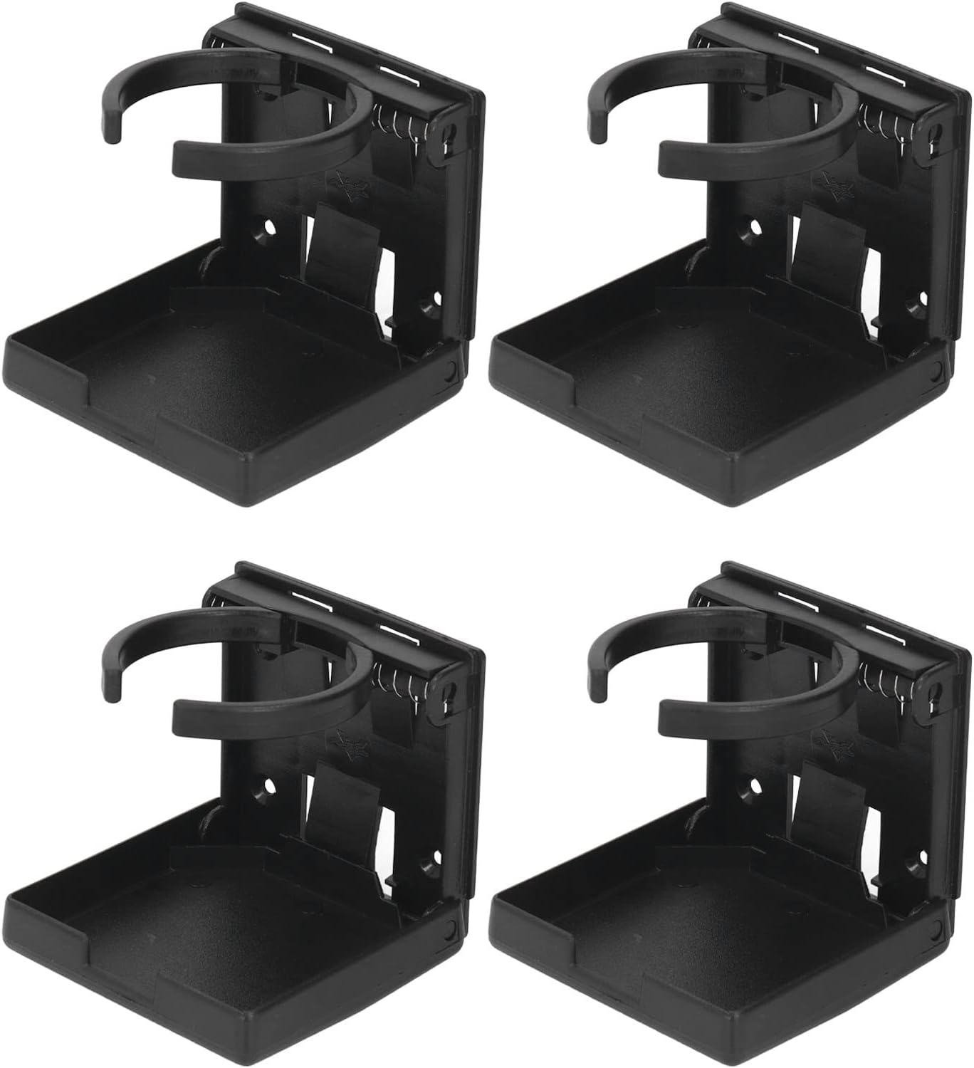 4PCS Adjustable Folding Drink Holder with Screws, Automotive Drink Holder, Wall Mount Car Cup Holder, Fit Most Size Bottle for Trucks, Rvs, Vans, Boats, Campers, Caravans (Black) image number 3