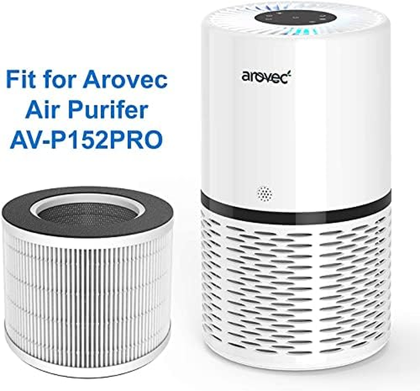 AROVEC Genuine Replacement Filter, Compatible with AV-P152PRO Smart True HEPA Air Purifier, 3-In-1 HEPA, Activated Carbon & Pre-Filter, Purifying Particles, Dust, Allergens, Bacteria & Odours (4-Pack) image number 2
