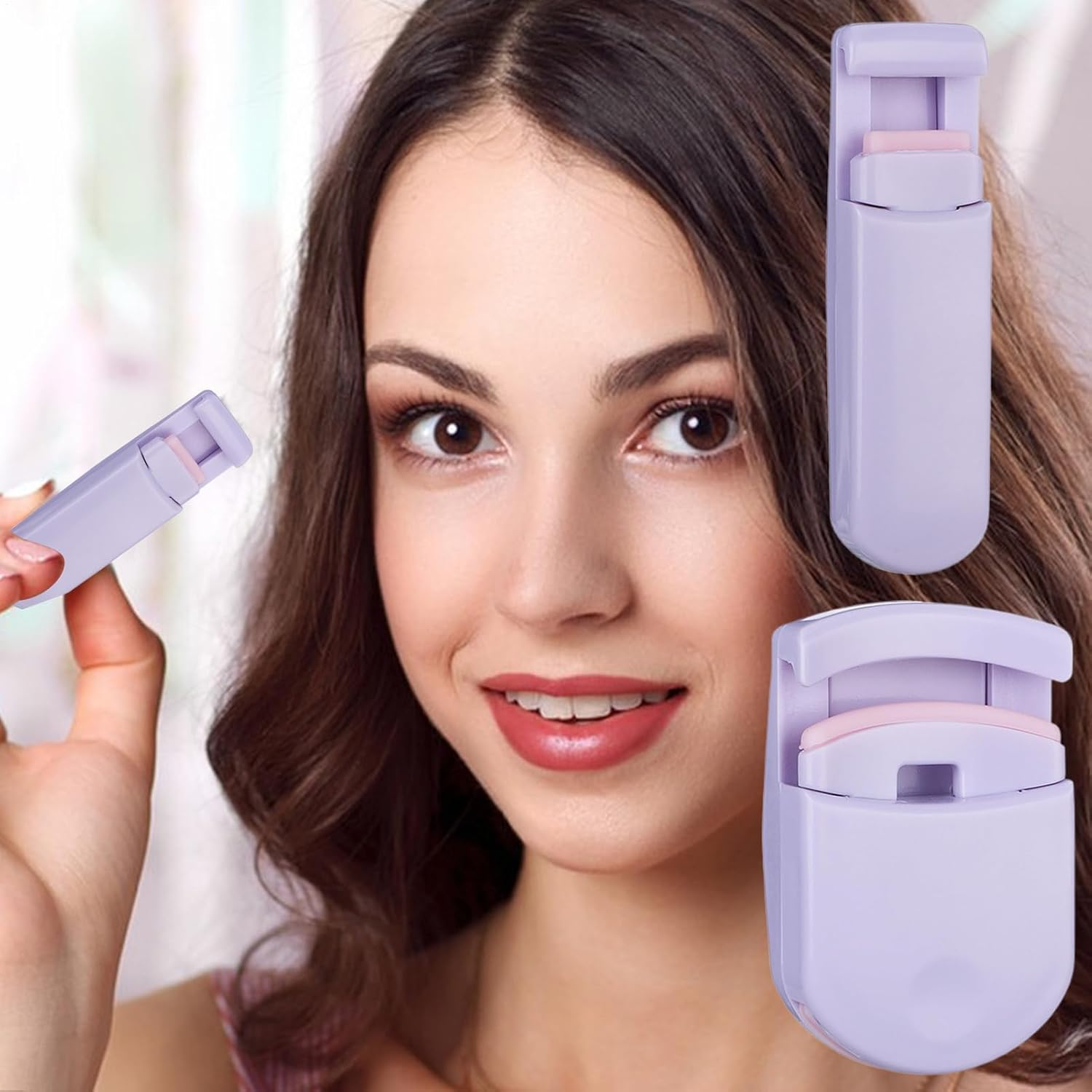 Lash Curler | Lift Eye Lash Curling Tool | Anti-Pinching Makeup Eyelash Lift Supplies for Tgirls Teens Women Boys Friends Family - Purple image number 4