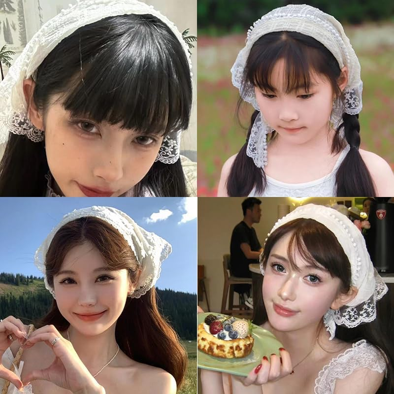 Boho Hair Scraf Headband Bandana Nonslip Headscraf Pretied Head Scarf for Women Girls Thick Thin Hair Decorations for Braids Shawls Hair Bandana Headbands for Girls Women Boho Accessories Headpiece image number 6