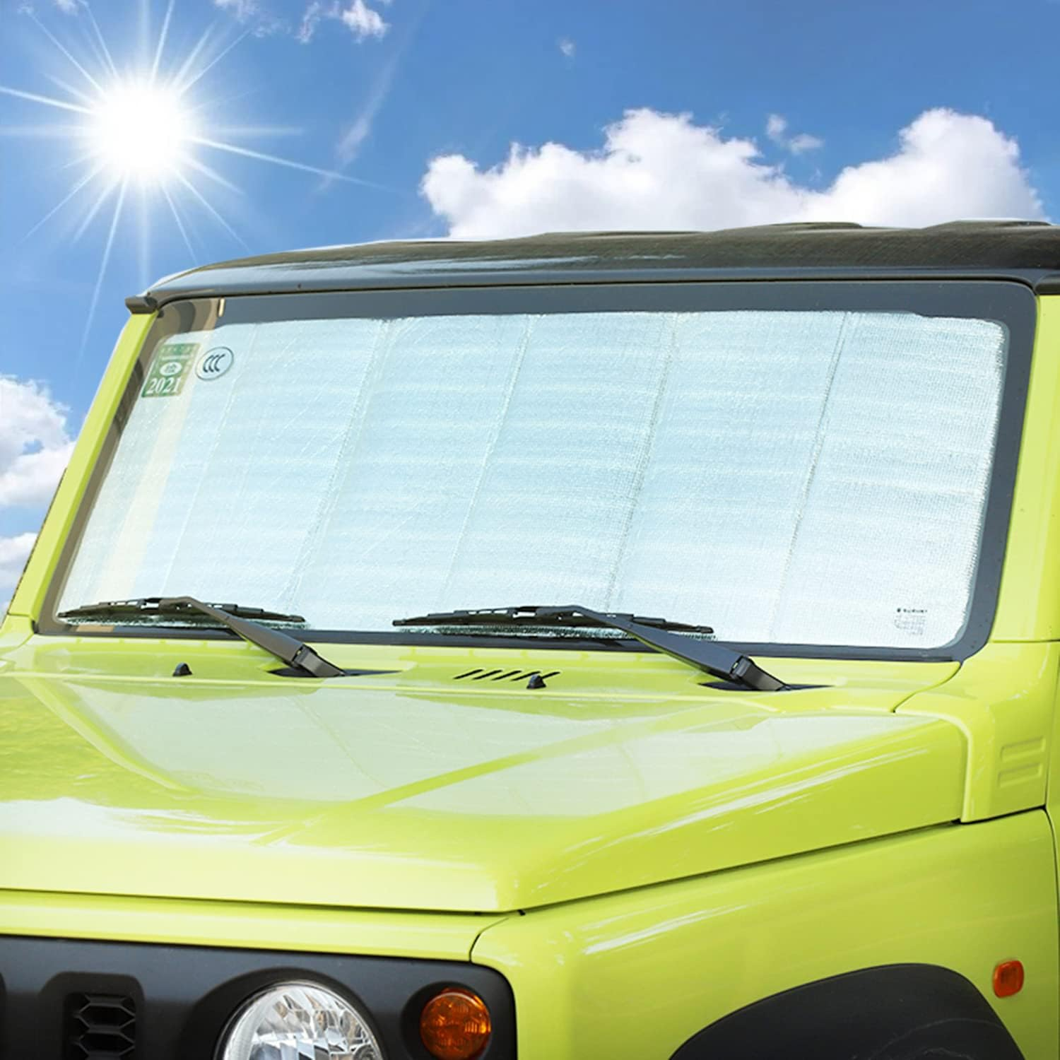 Thicken Windshield Sunshade for Suzuki Jimny JB64 JB74W 2019 2020 2021 2022 2023 2024 2025 UV Reflecting Foldable Front Windshield Sun Shade image number 2
