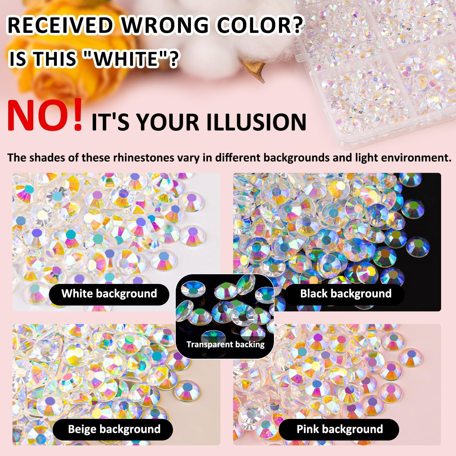 30000Pcs Resin Jelly Rhinestones with Tweezers for Bedazzling, Transparent AB Flatback Gems, Crystal with 3Pcs 10Ml B7000 Jewelry Glue for Crafting Clothing Tumblers Shoes Fabric Nail Art Makeup image number 4