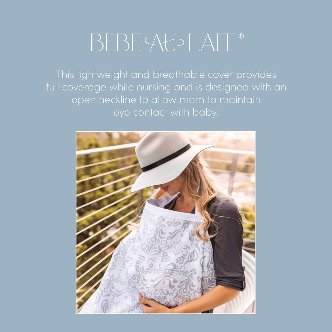 Bebe Au Lait Premium Muslin Nursing Cover, Lightweight and Breathable, Open Neckline, One Size Fits All - Atherton image number 1