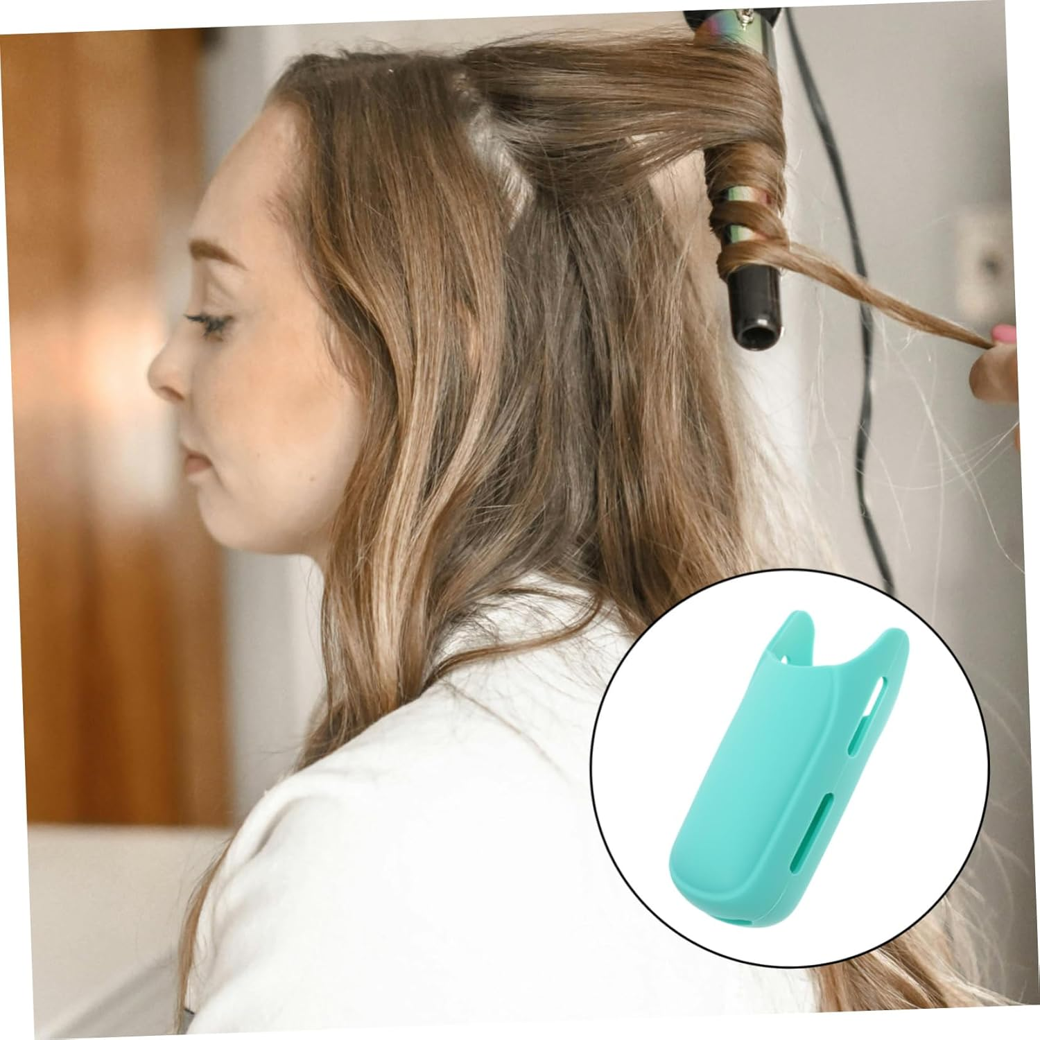 FOMIYES 3Pcs Hair Straightener Cover Hot Brush Styler Holder Silicone Iron Cover image number 1