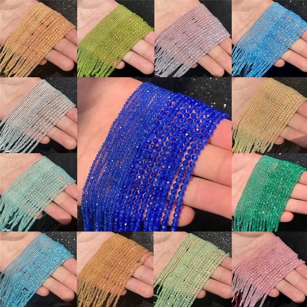 Natural Stone Faceted Multicolor Loose Beads for Jewelry Making Beadwork DIY Necklace 15 Inch image number 5