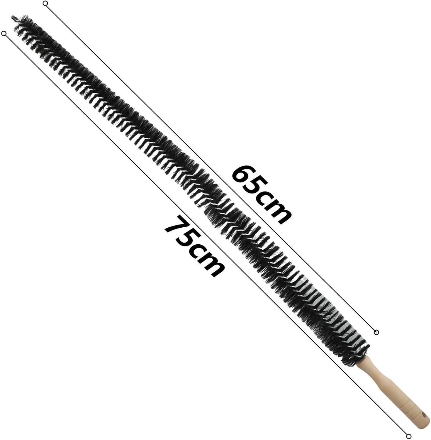 Radiator Cleaning Tool with Wooden Handle, Effortless Dust and Dirt Removal, Professional Cleaning Experience (75Cm) image number 5