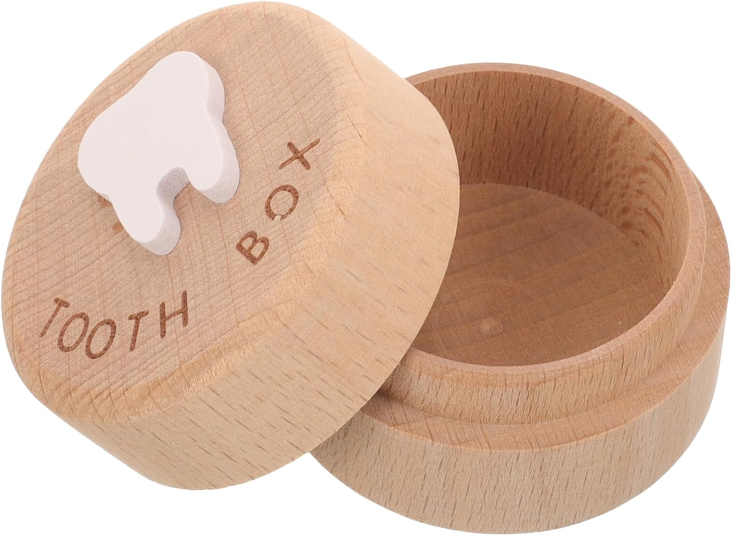 IMIKEYA Tooth Collection Box Cartoon Design Tooth Holder for Cute Storage Container for Teeth and Fetal Hair Keepsake for Newborns image number 2