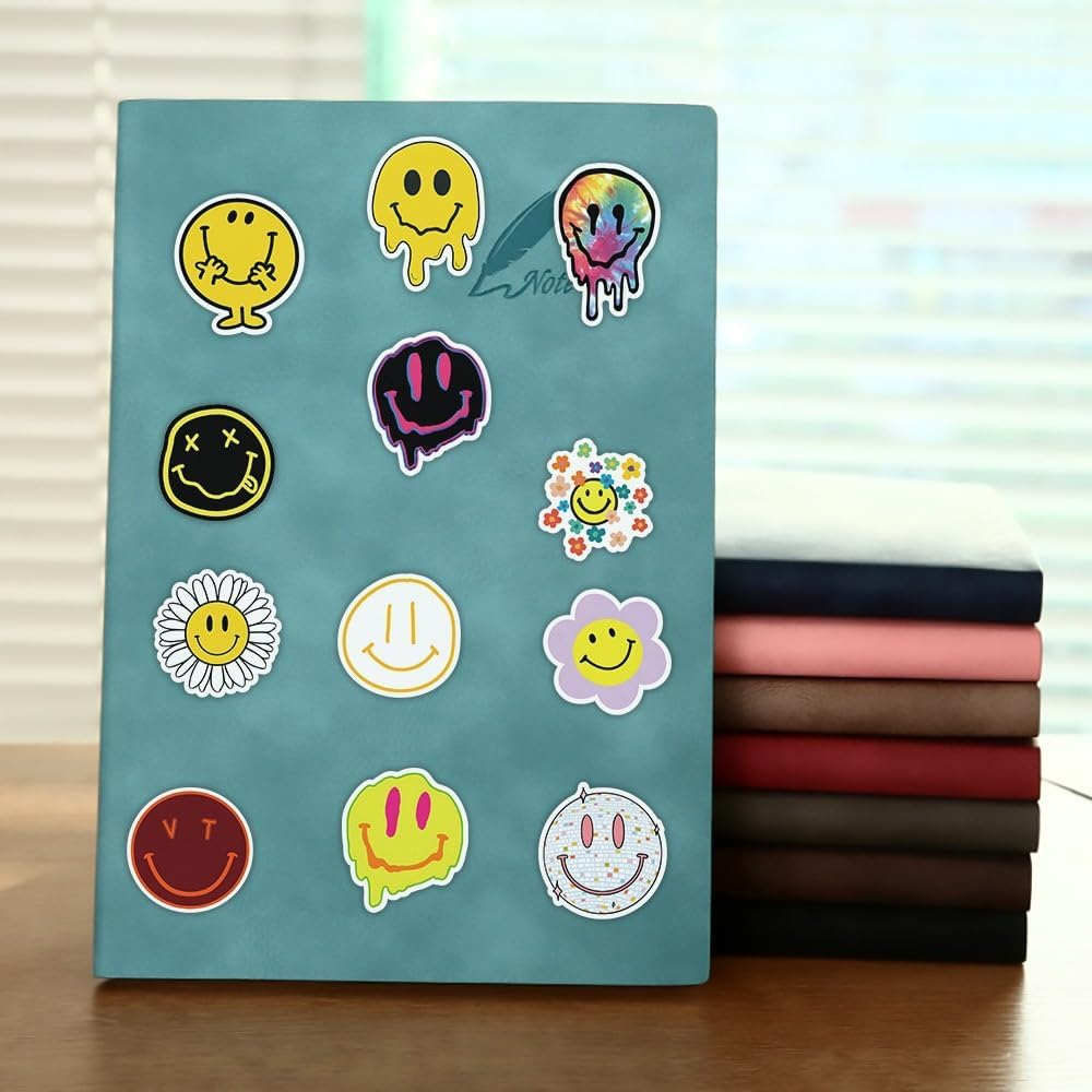 100PCS Smiling Stickers, Cute Water Bottle Stickers for Kids, for Teaching Rewards, Notebooks, Stationery, Luggage, Cartoon Happy Stickers image number 2