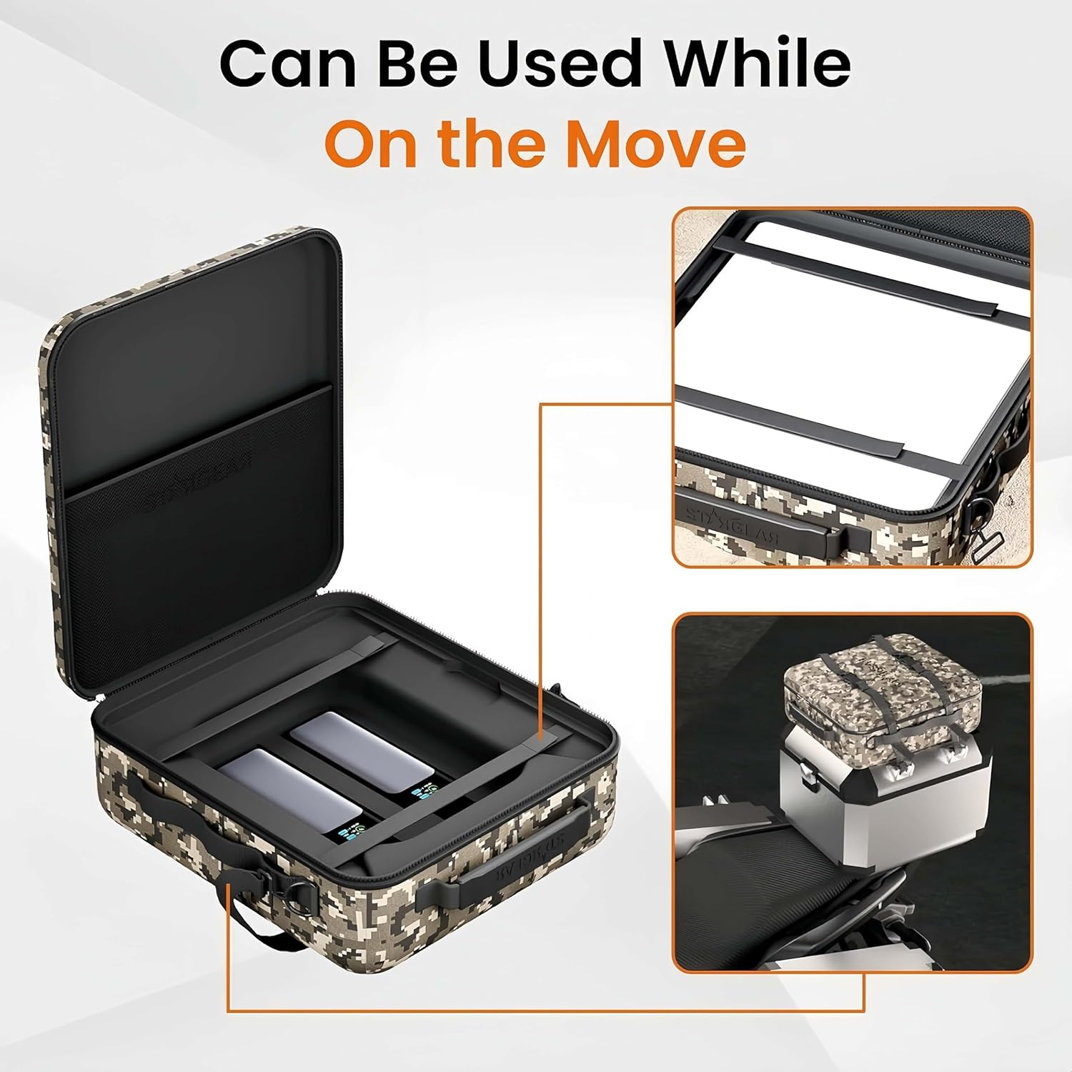 STARGEAR Starlink Mini Case，Camouflage Waterproof Suitcase& Accessories, Compatible with Anker Hard Storage Shell Portable Bag