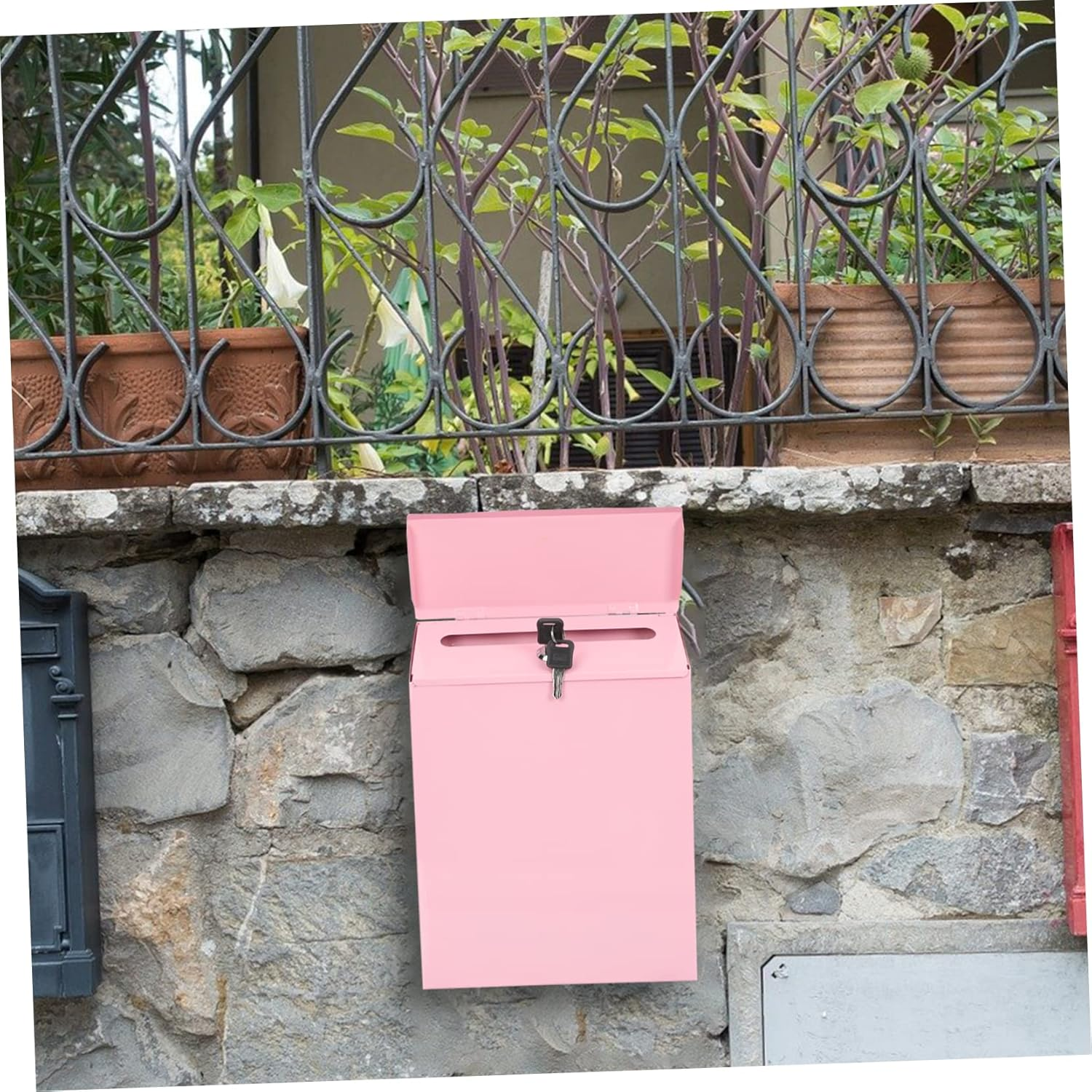 Convenient Drop Box Multi-Function Drop Box with Lock for Home or Companies - Pink image number 5