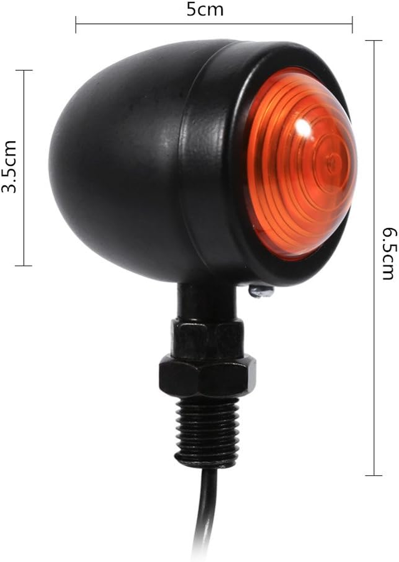 4Pcs Motorcycle Indicators Retro Turning Signals Light Turn Signal Light 12V Turning Indicator Light Universal image number 3