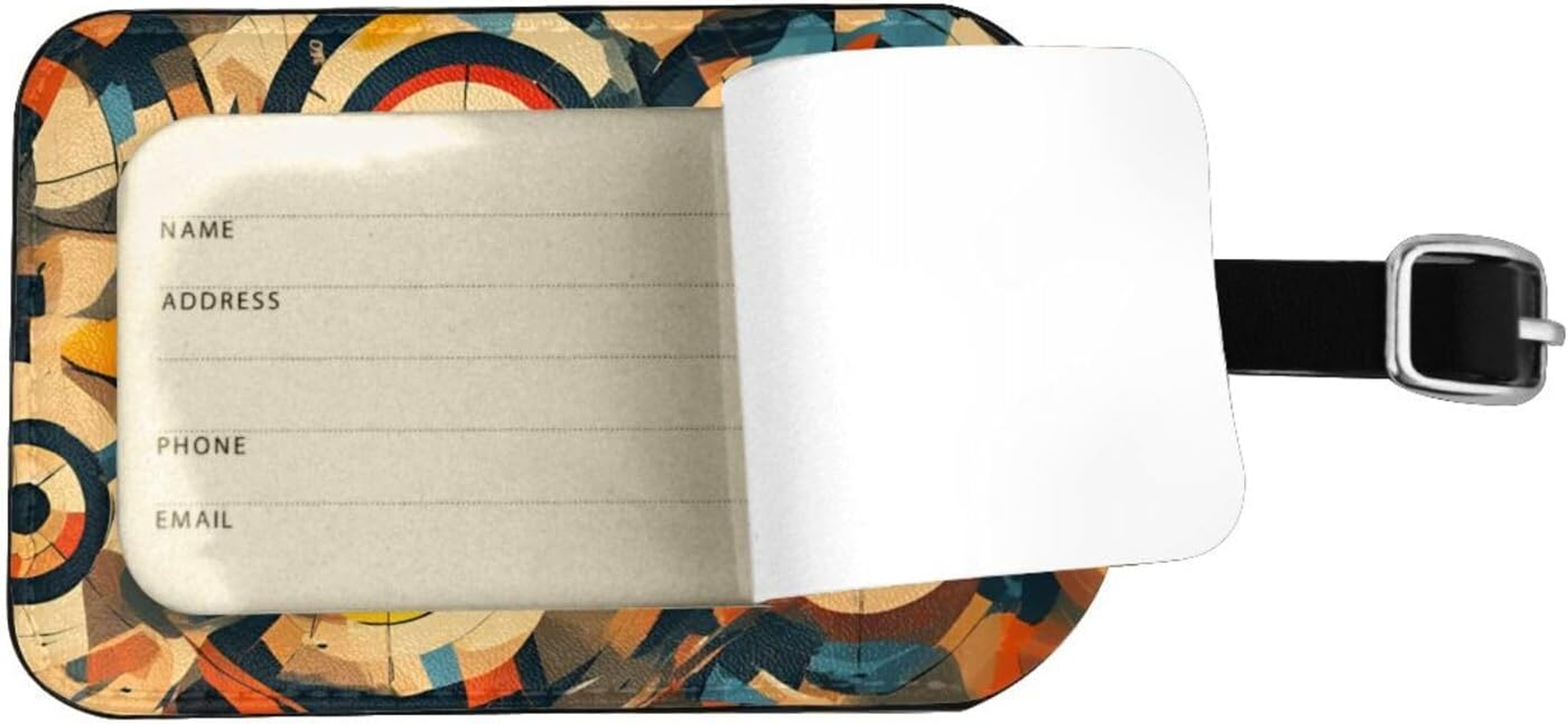 Vector Design Target Print Elegant Tag Stylish Tag Luggage Tag 4.3 X 2.76 Inch for Suitcases Travel Bags image number 4