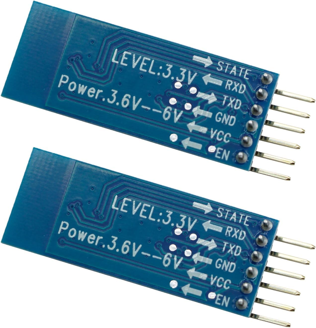 DIGISHUO 2Pcs HC-05 Wireless RF Serial Transceiver Module 6Pin RS232 TTL Board Communication BT Module for Arduino image number 4