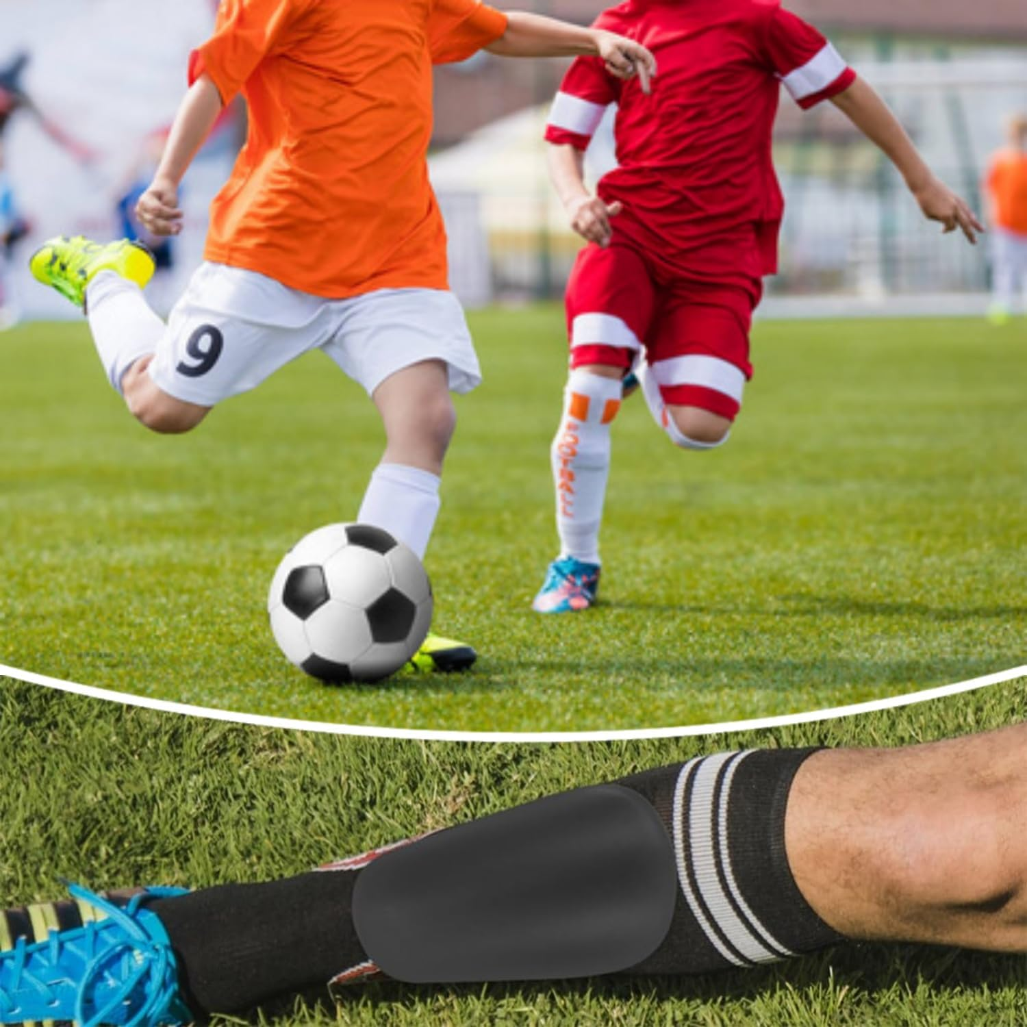Taicols Mini Football Shin Guards, 2 Pair Mini Shin Guards Protective Equipment Shin Guards, Mini Soccer Shin Guard Mini Soccer Miniature Shin Guards Mini Shin Guards Shin Pads Football Shin Pads image number 6