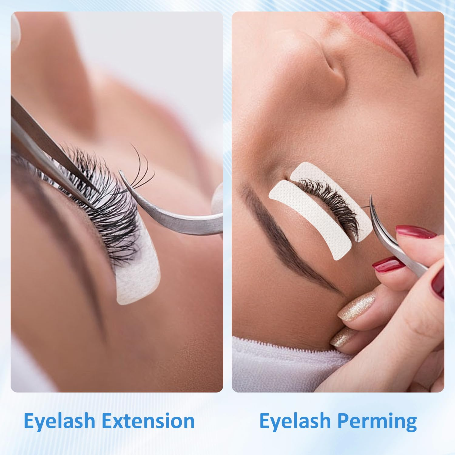 EKIND Eyelash Extension Pads, Non Woven Adhesive Eye Stickers Grafting Isolation Tape Breathable Eye Patch Makeup Stencils(100Pcs,White) image number 1