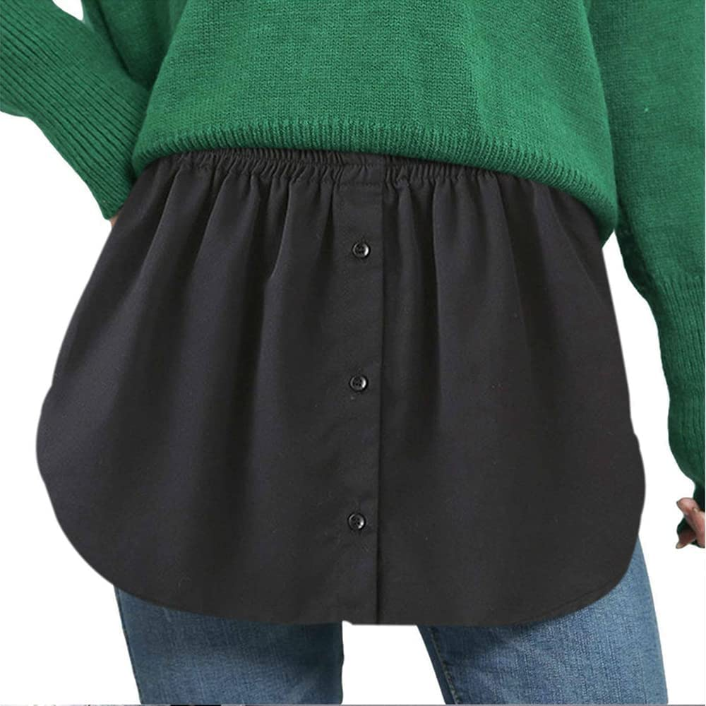 BIGTEDDY Shirt Extender Adjustable Hem Fake Top Women Mid-Length Shirt Extender plus Size image number 4