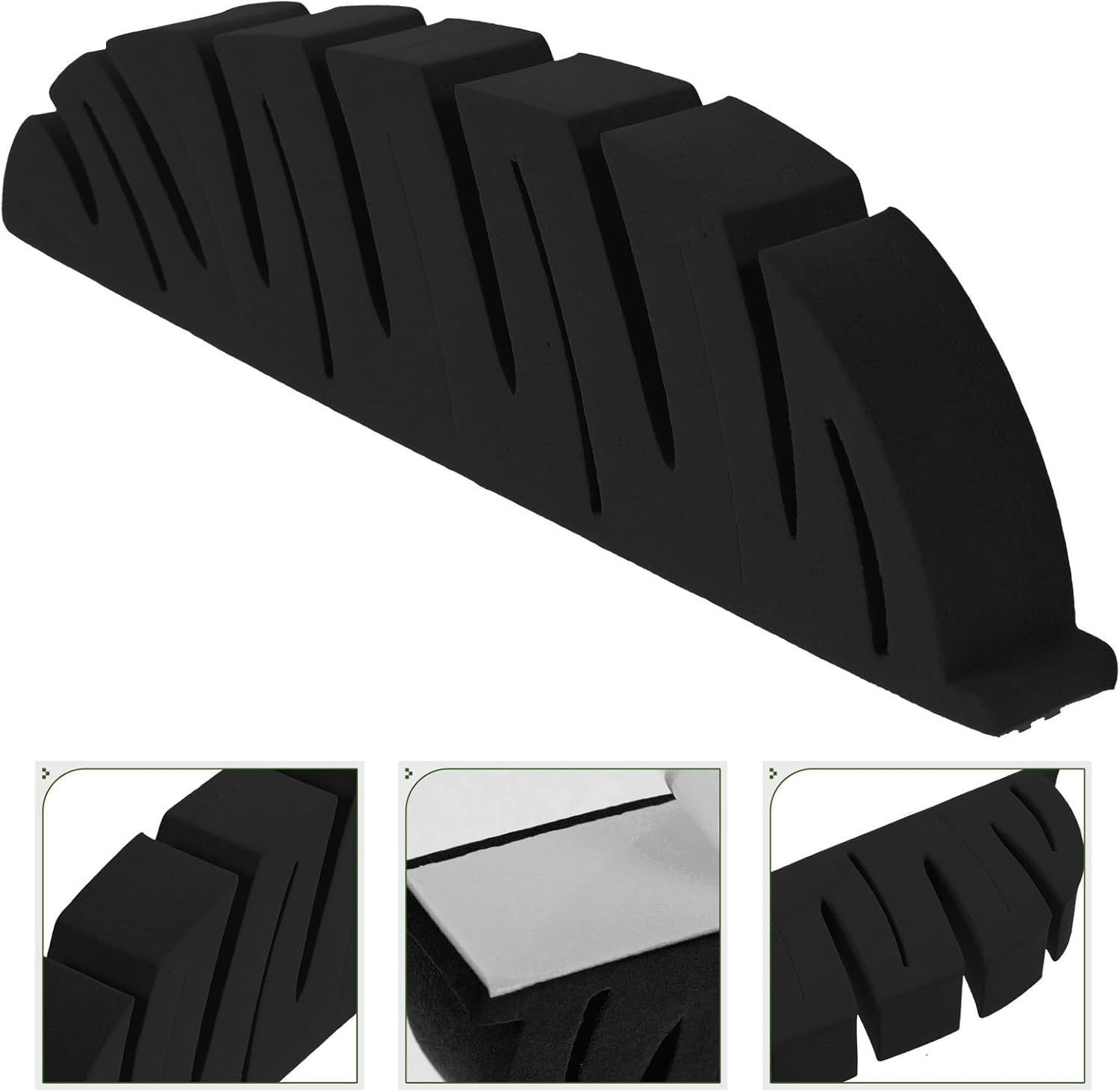 HEANUJJ Leaf Shaped Makeup Brush Storage Holder and Toothbrush Drying Rack Wall Mount Multipurpose Cosmetic Organizer for Vanity Space-Saving Black Stand image number 3