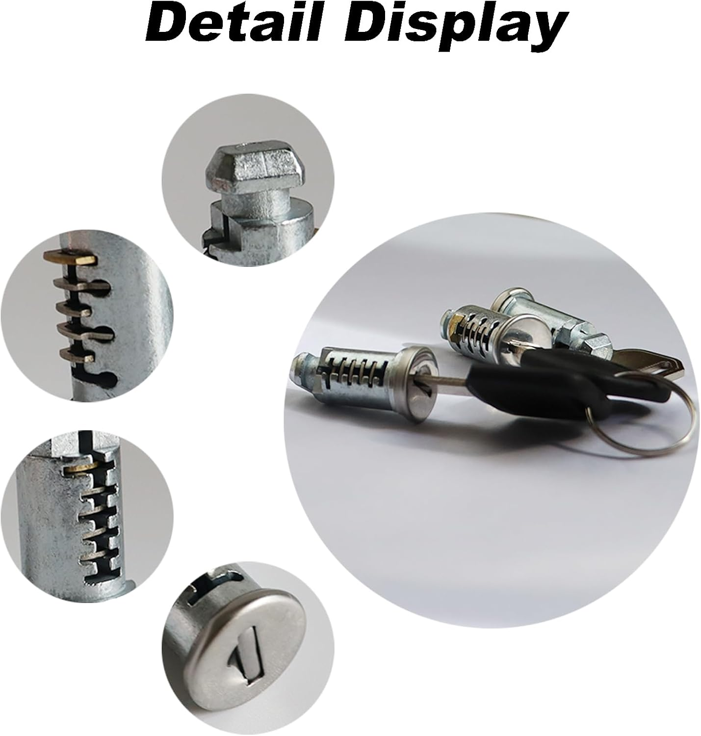 JXSDFP 2 Pack Lock Cores Compatible with Thule Roof Racks Components, Includes 2 Cores, 2 Key and 1 Control Key (2 Pack) image number 2