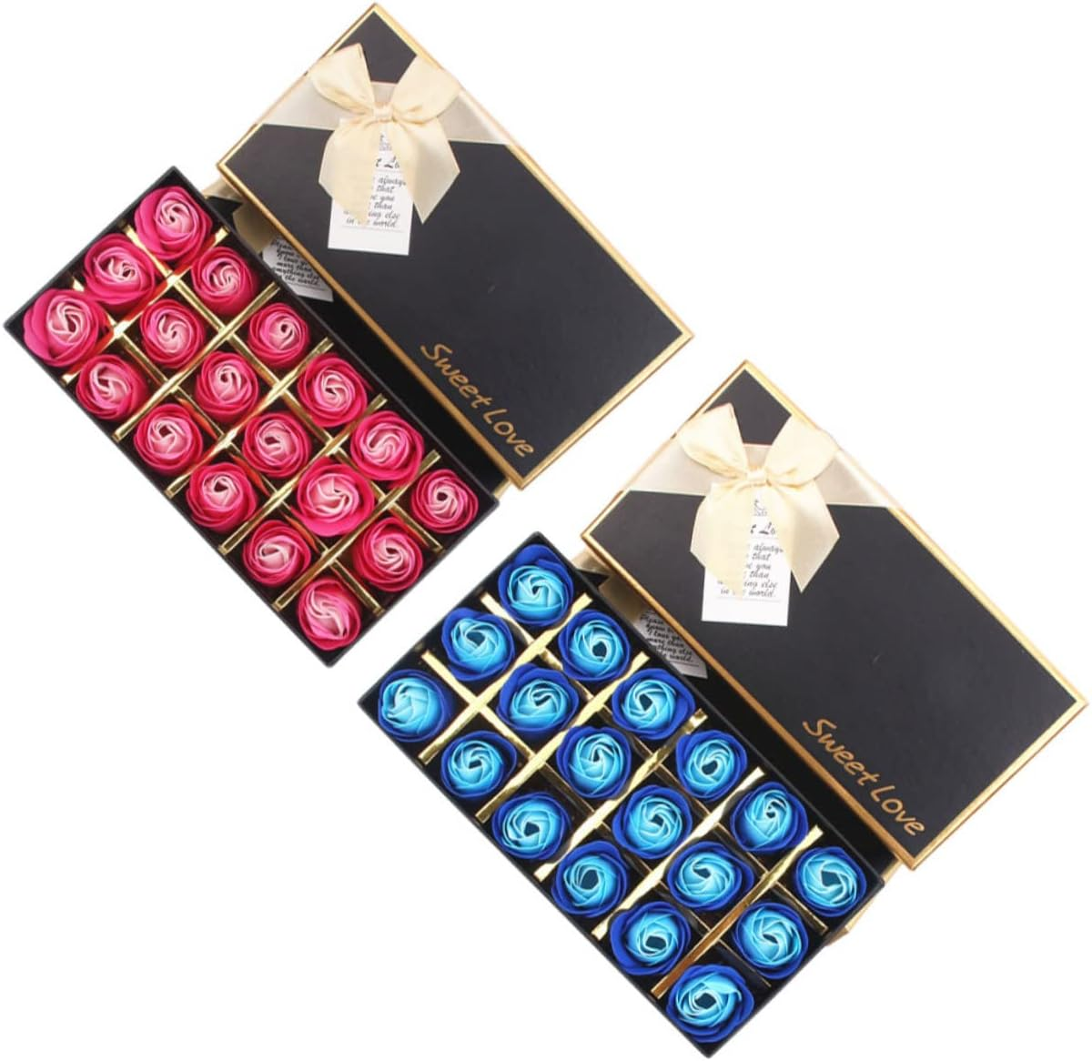 Minkissy 2Boxes Flower Soap Mothers Day Present Box Rose image number 2