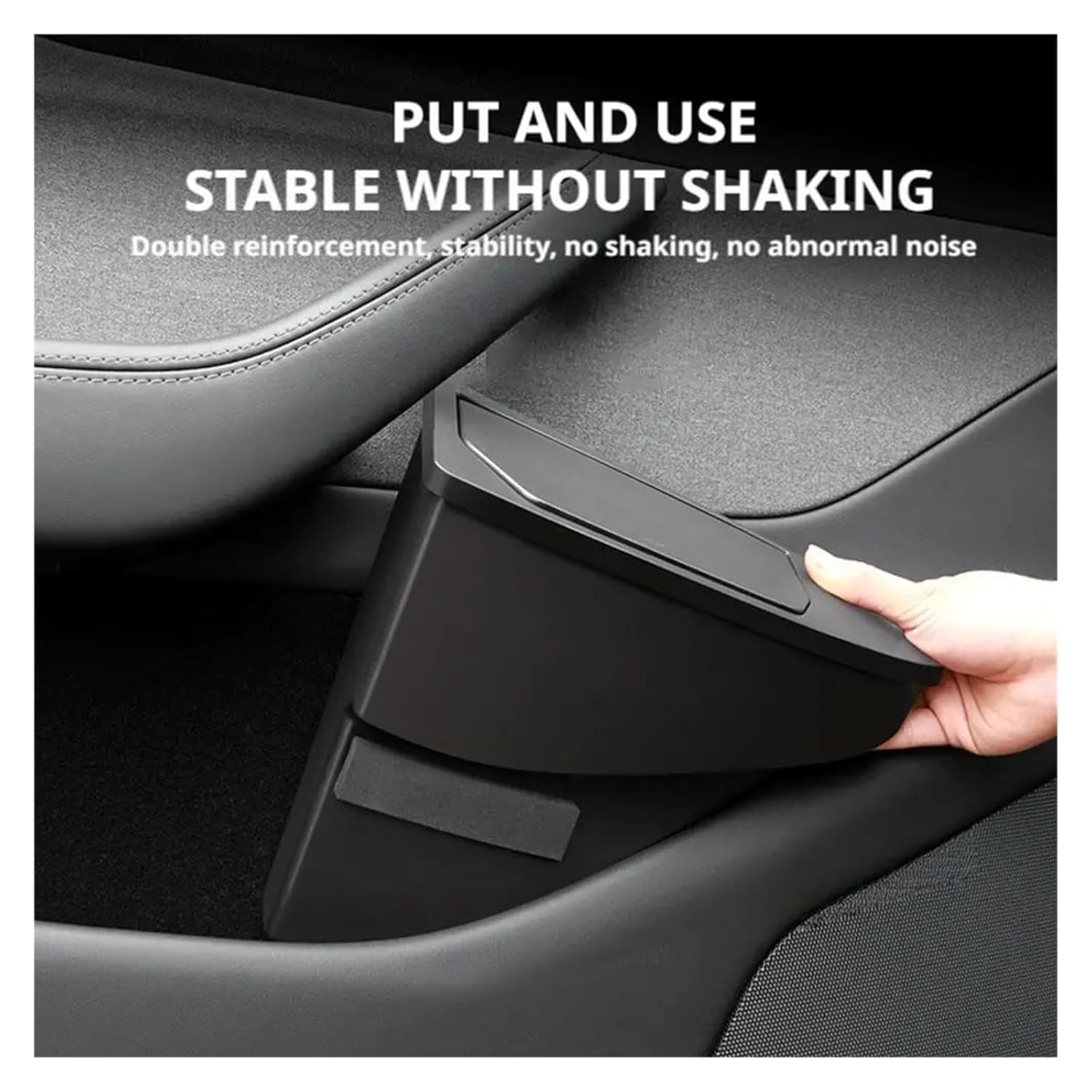 Front Door Trash Can Compatible for Tesla Model Y Juniper 2021-2025 Rear Central Control Garbage Bin Waterproof Storage Box Car Accessories(2025 My Juniper 2PCS) - 2025 Model Y 1Pcs image number 4