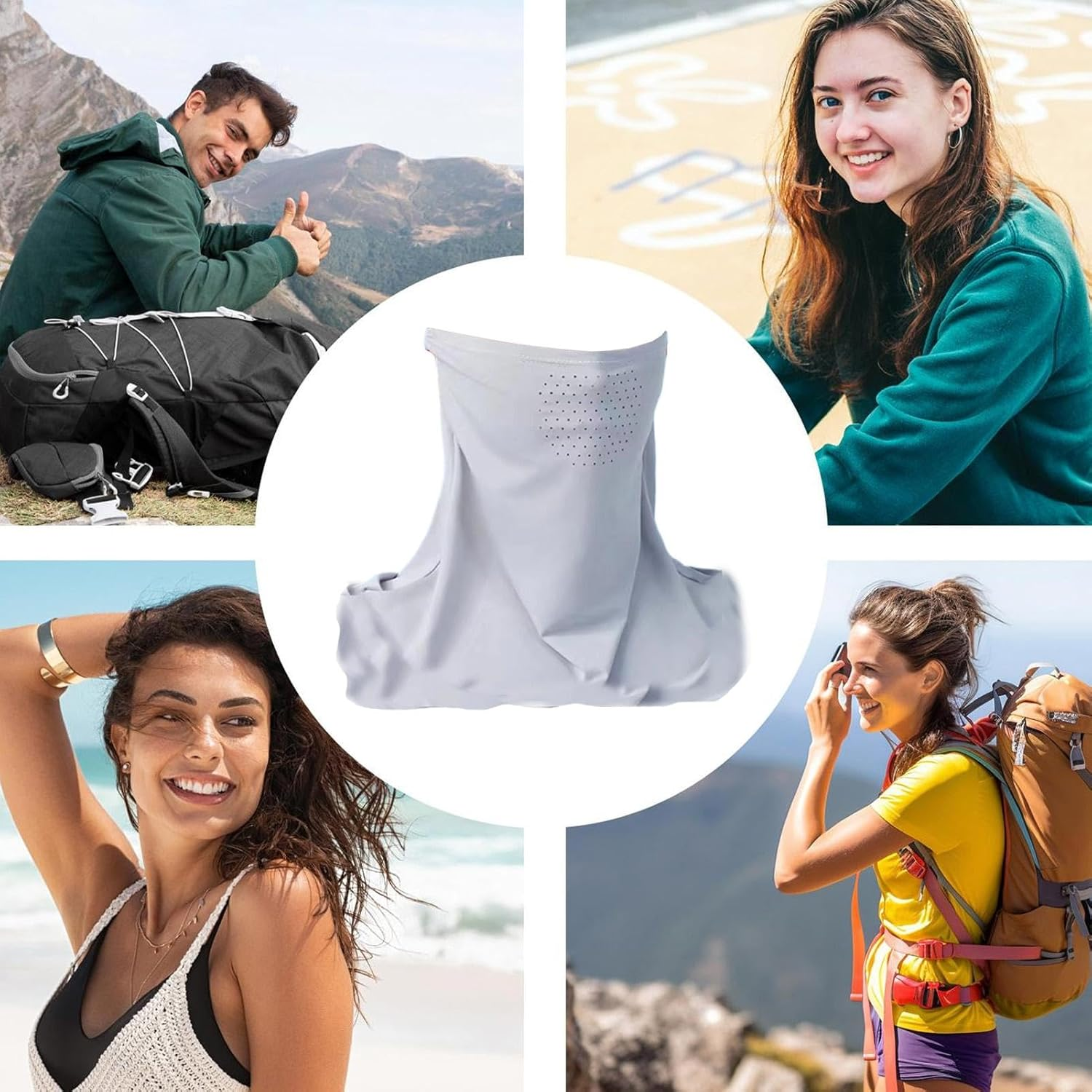 Face Cover for Sun Protection - Breathable Sun Protection Cover,Outdoor Supplies, Sunscreen Covering Shield for Women and Girls image number 5