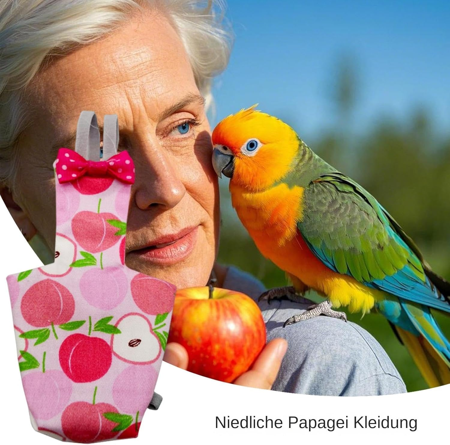 Reusable Nappy, Bird Nappies for Cockatiels - Adjustable Soft Bird Nappy, Reusable Pigeon Trousers, Lightweight Urine Suit for Cockatoos, Conure, Meuse, African Brewing Plaster image number 6