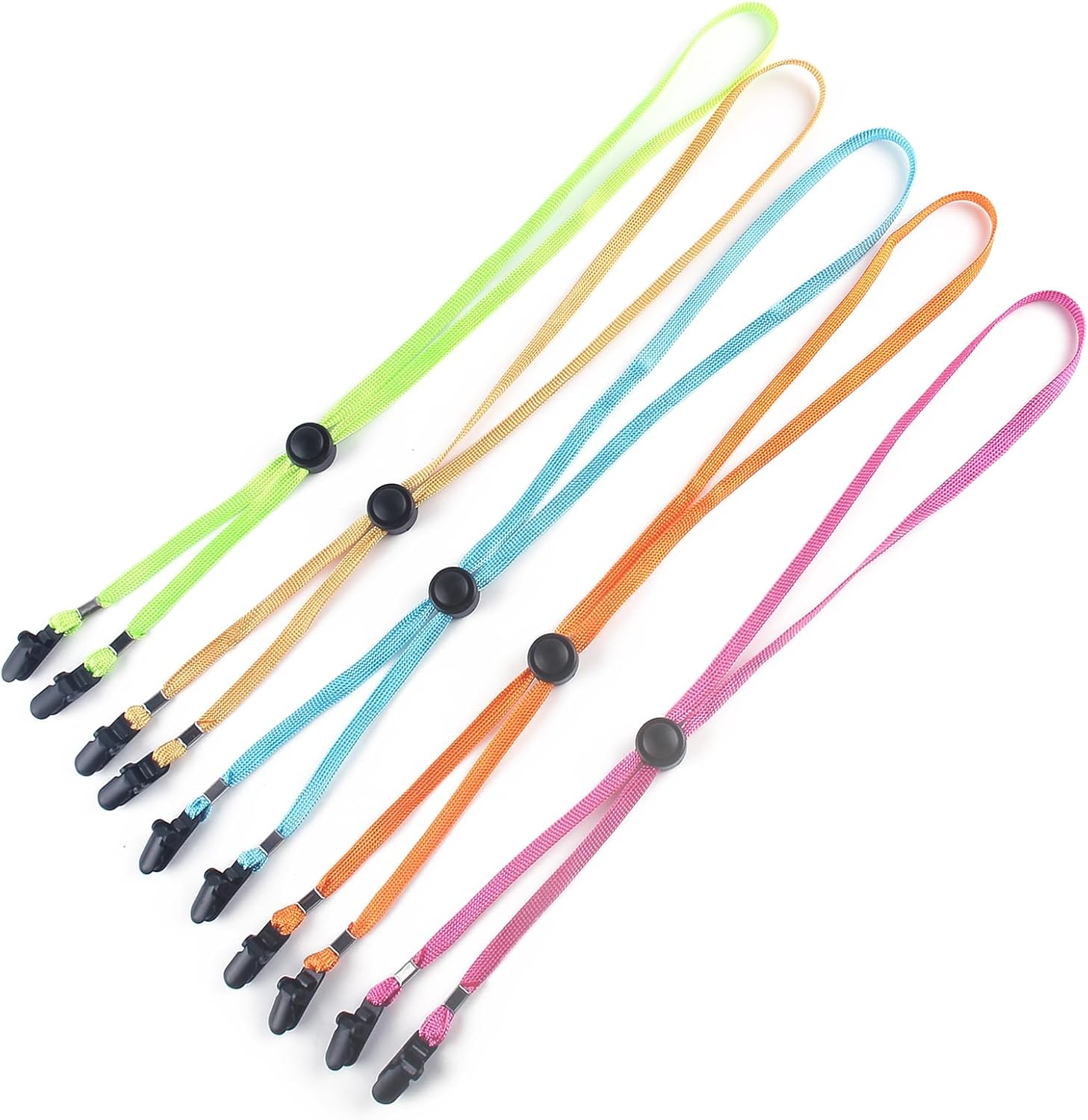 5 Pieces Adjustable Hat Clips - Windproof Cap Anti-Loss Strap with Chin Cord for Travel, Golfing, Fishing