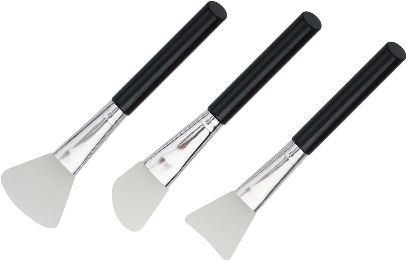 HIGHROCK 3PCS Silicone Face Mask Brushes,Hairless Moisturizers Applicator Tools,Mask Soft Facial Mud Mask Applicator Brush for Facials Body Lotion Applicator Tools image number 2
