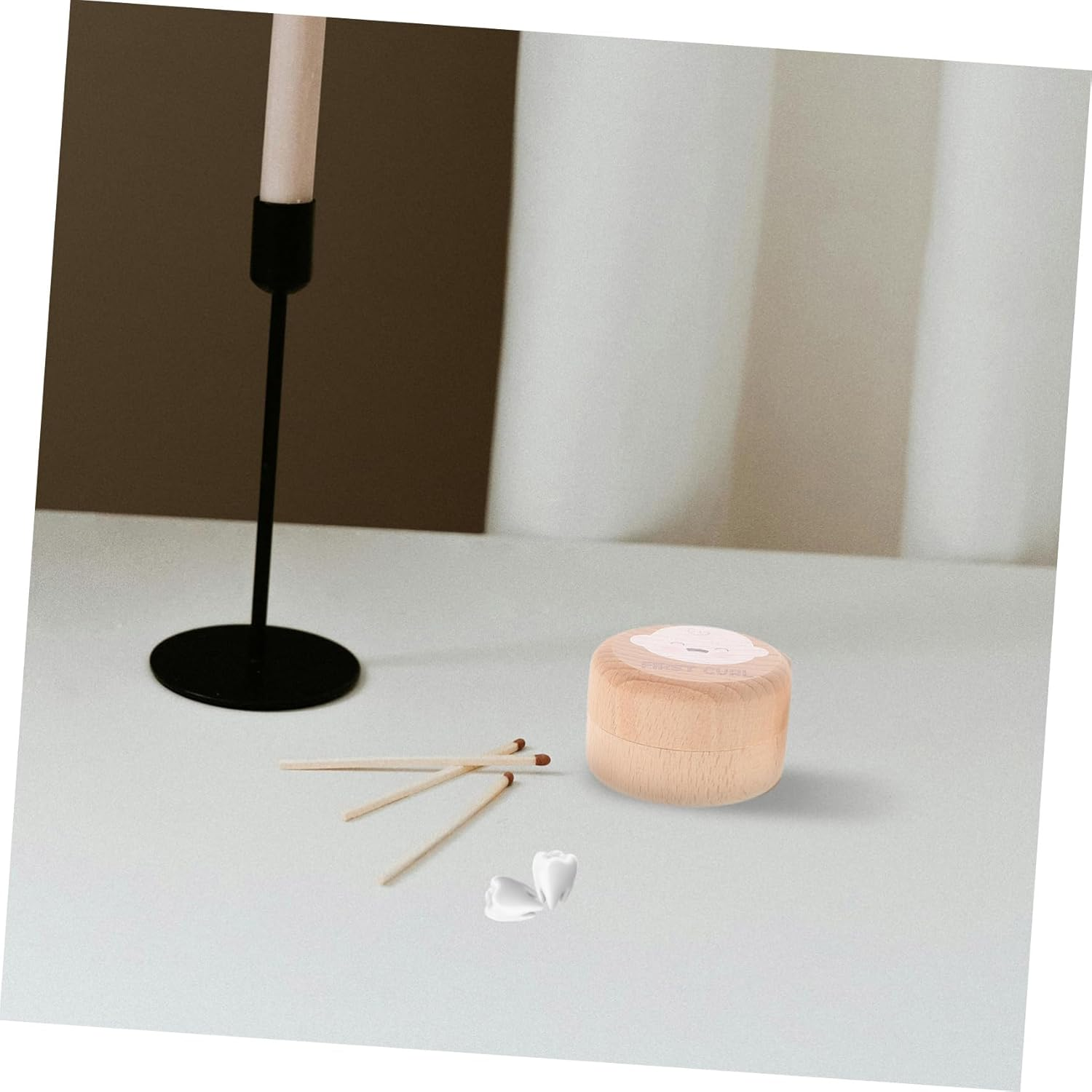 2Pcs Wooden Tooth Keepsake Box Set for Kids round Baby Tooth Holder for Boys and Girls