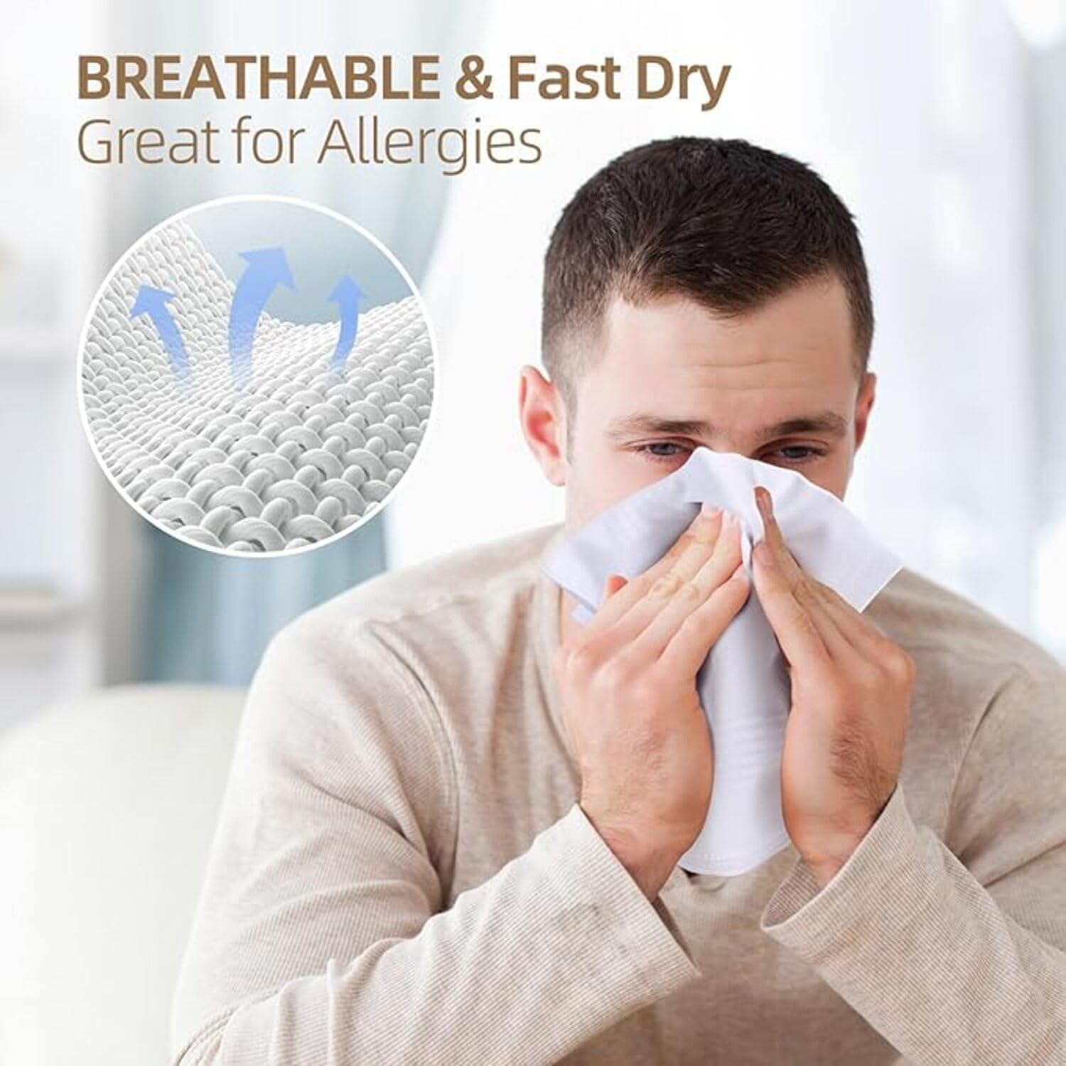 Dudu N Girlie Hemmed Stitch Men Cotton Handkerchief, 40 Cm X 40 Cm, 12-Piece, White