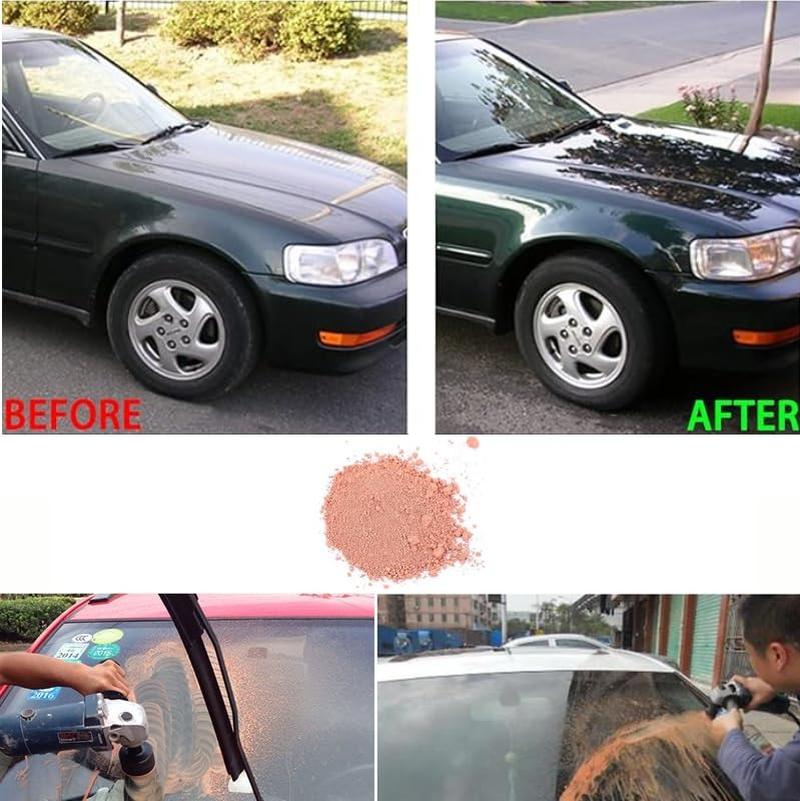 34Pcs Glass Polishing Kit, Professional Scratch Remover for Window & Windshield Repair, Includes Cerium Oxide Polishing Powder, Felt & Wool Polishing Pads for Glass, Ceramic, Metal image number 3