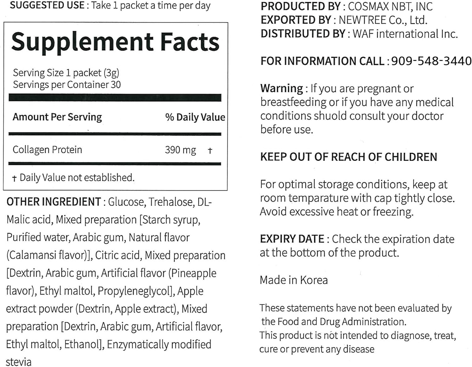 Collagen Powder, Low Molecular Collagen Peptides Powder Stick Supplement - 30 Ct - Easy to Take without Water, Collagen Powder for Women image number 4