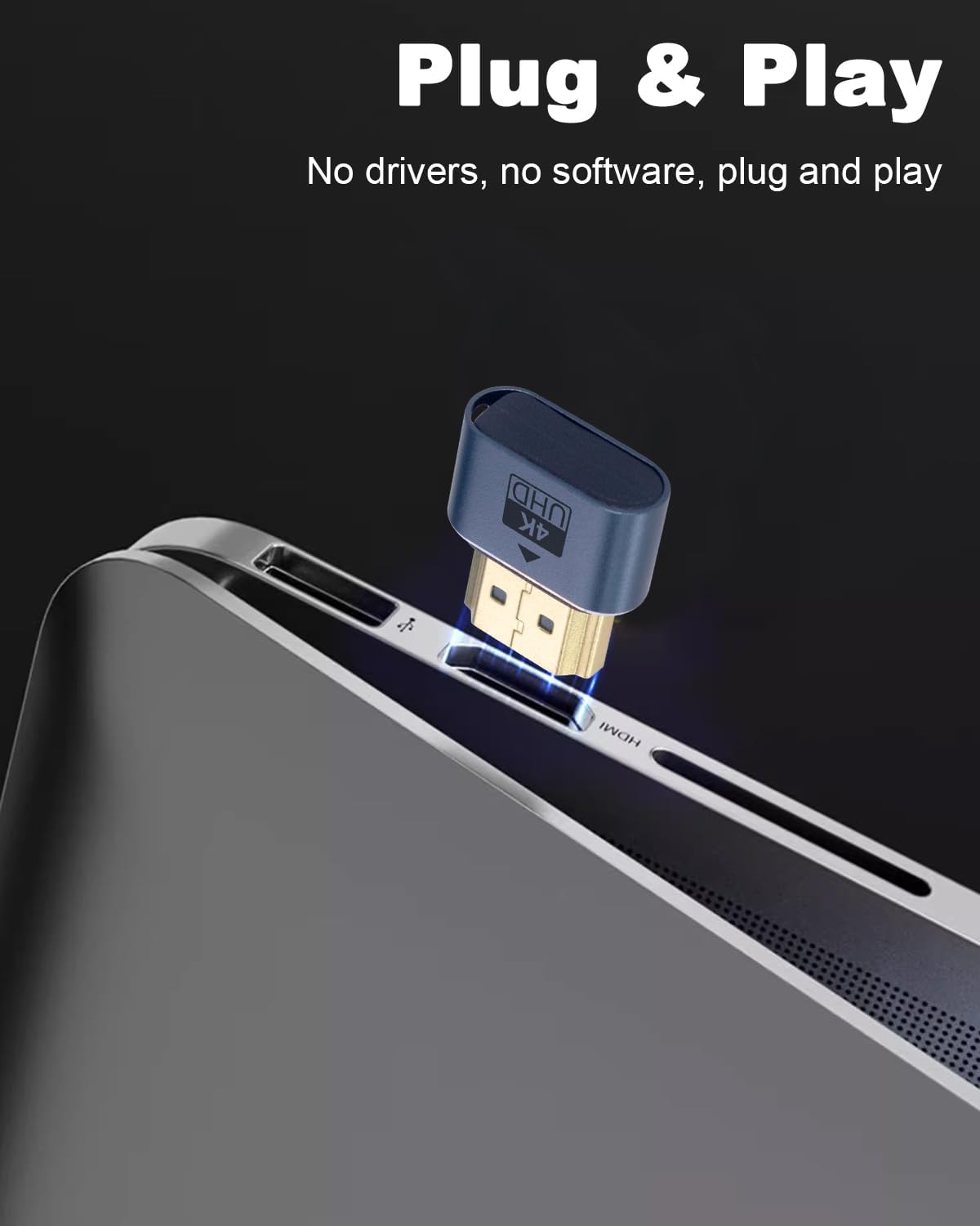 Duttek HDMI Dummy Plug 4K, Virtual Monitor Display Emulator, Headless Display Adapter with Perforated Design,Supports up to 4K@60Hz,1080@120Hz 1 Pack image number 1