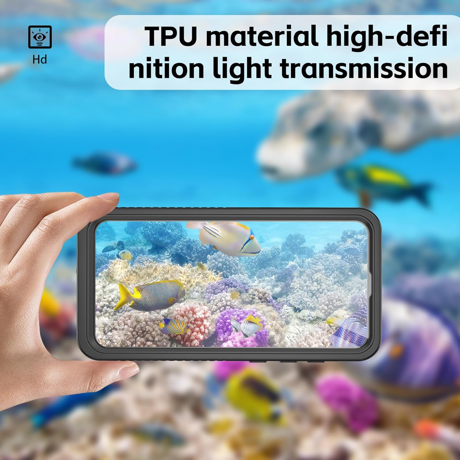 SIYOPINPFY Case for Samsung Galaxy A32 5G Case, IP68 Waterproof Dustproof Shockproof Cases, 360 Full Body Protective Heavy Duty Rugged Front/Back Phone Cover for Samsung Galaxy A32 5G Black image number 3