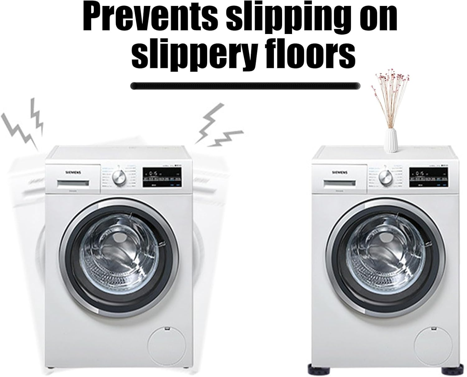 Anti Vibration Pads for Washing Machine Anti-Walk Washer and Dryer Mat Set Ideal for Vibration Reduction and Shock Absorber Appliance Noise Dampening Rubber Isolation Feet Fit Washing (4) image number 1