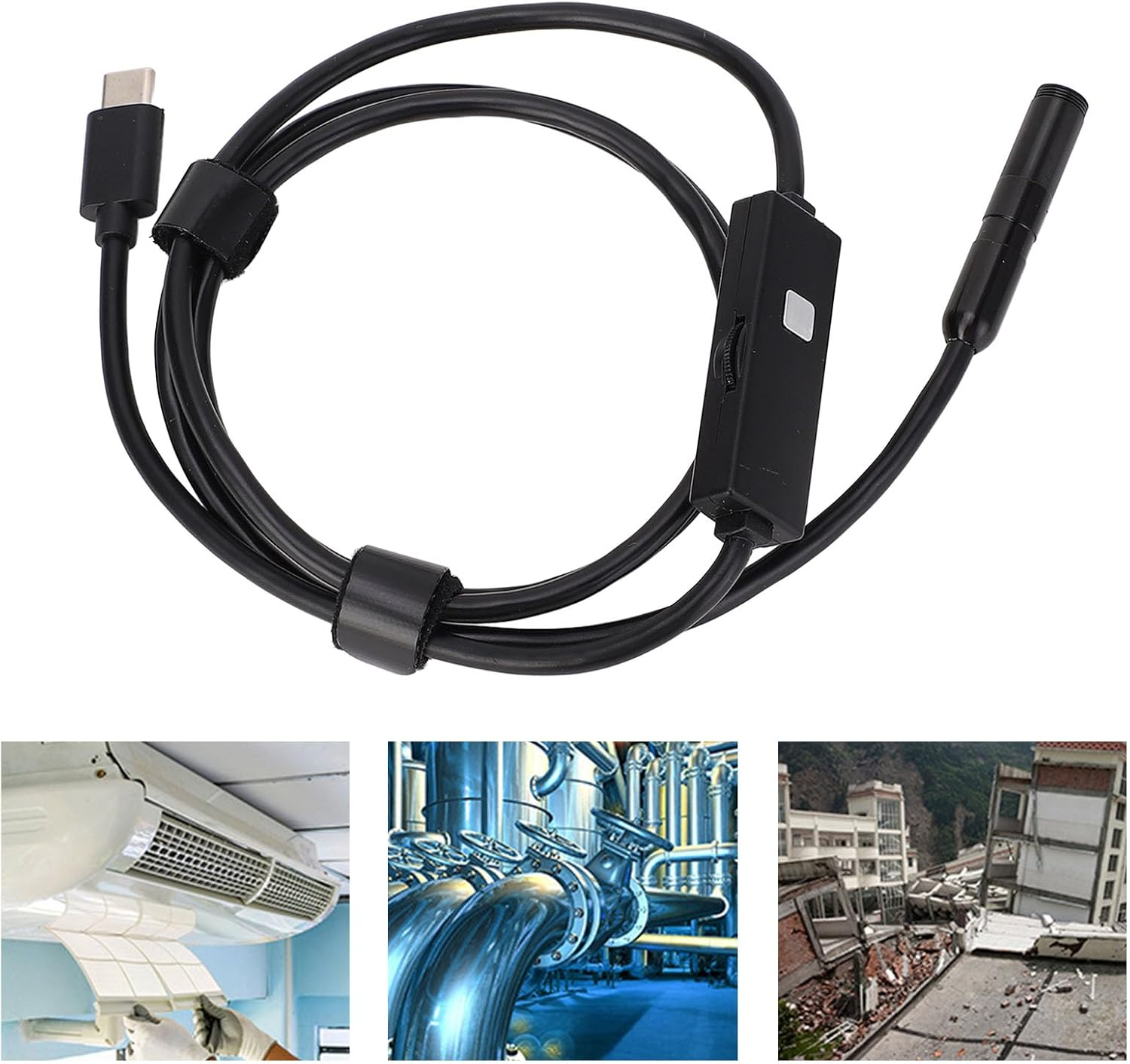 Endoscope Camera with Light, 2MP 1920P HD Borescope Tool with 8 Adjustable LED Lights, 7.9Mm Probe IP67 Waterproof Inspection Camera for Ios for Android (5M / 16.4Ft) image number 3