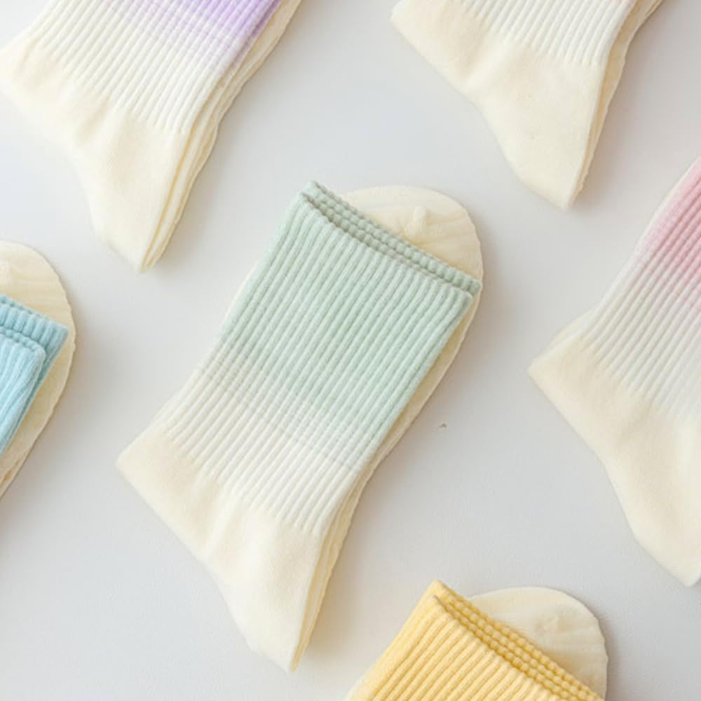 6 Pairs Non Slip Yoga Socks, Pilates Socks with Grips, Athletic Long Socks Barre Dance Socks, anti Skid Socks for Yoga Ballet Barefoot Workout image number 1