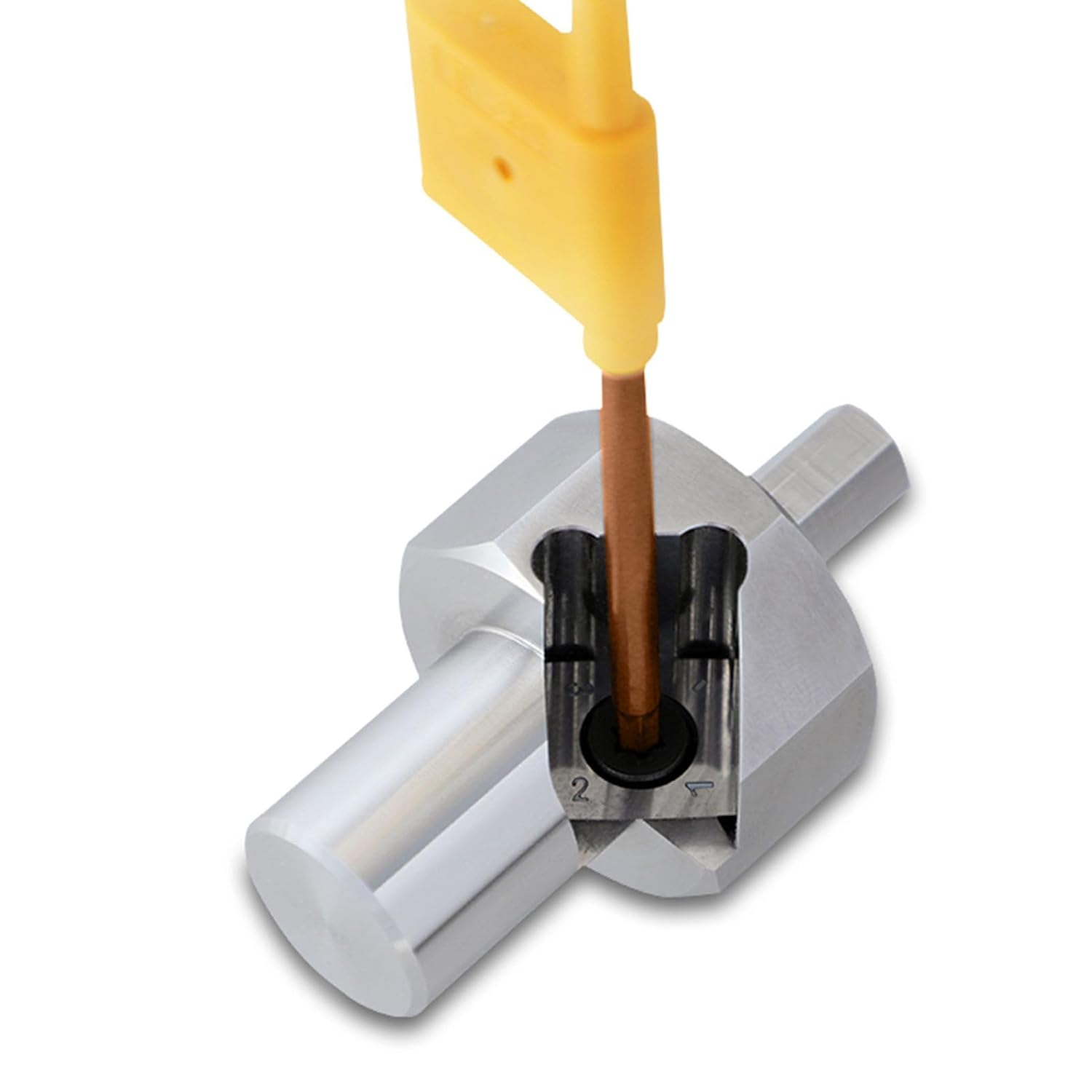 Jiawu 1 Count Hole Chamfer Reamer Tool, 20Mm Dog Hole Chamfer Reamer, Stainless Steel, T10 Alloy Blade, 9Mm Hex Shank, Woodworking Tool image number 2