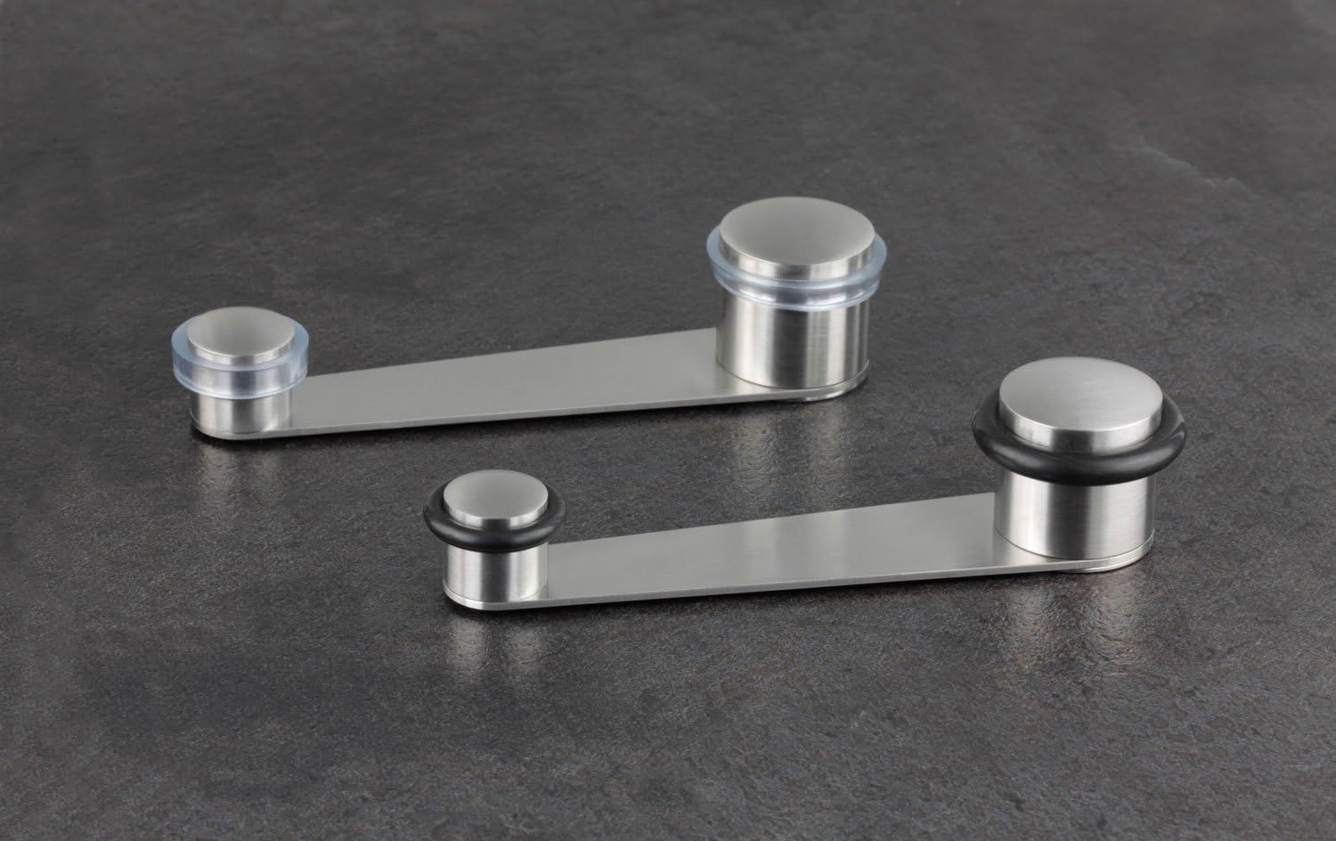 EVI Herrajes I-152-T &ndash; RETAINER Door Stop, Matt Inox Finish (Stainless Steel) Transparent Rubber image number 3