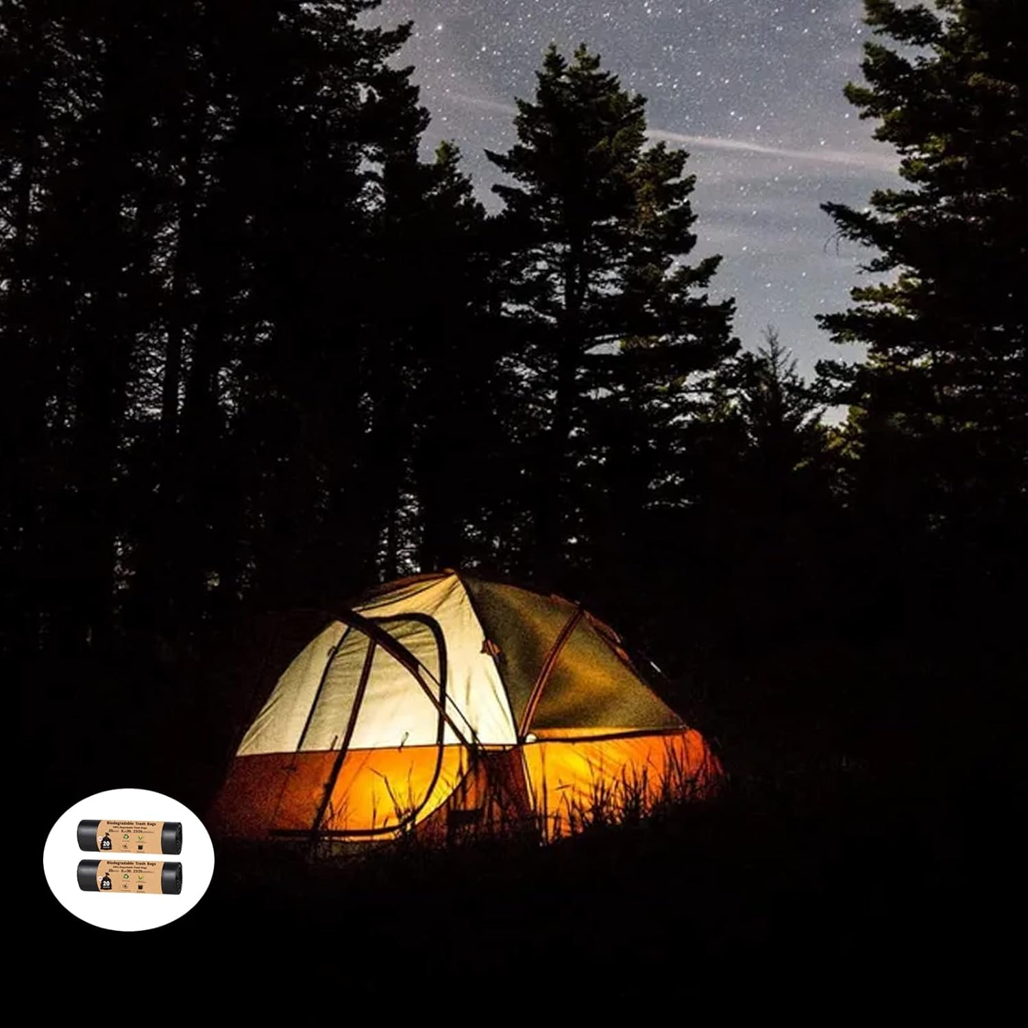 Portable Toilet Bags for Camping - 40 Count, 8 Gallon/30 Liter Capacity - Compostable Replacement Bags for Outdoors, Boating, Car Travel, Long Trips image number 5