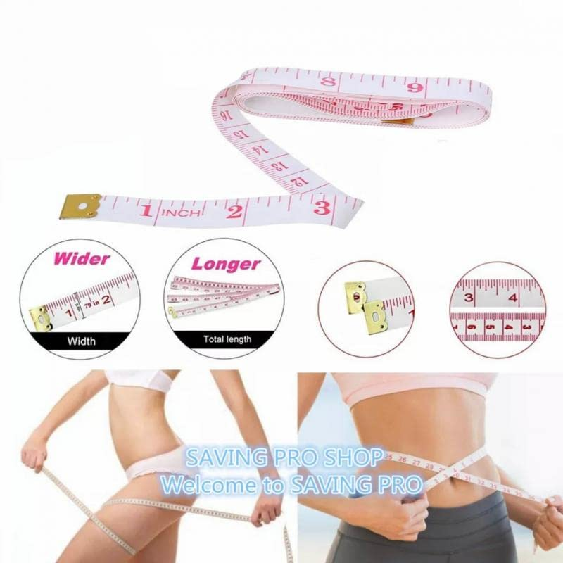 AIMALL 6/12X Body Measuring Ruler Sewing Cloth Tailor Tape Measure Soft Flat 60Inch1.5M, Dual-Sided, Large Print, Flexible, Metal Ends image number 6