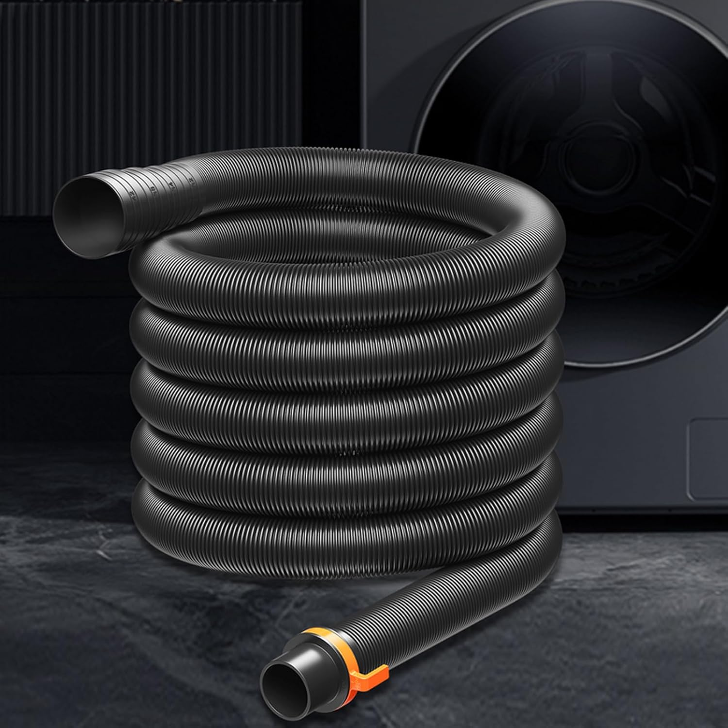 RV Water Hose, Caravan Waste Pipe, Heavy-Duty Foldable Drain Hose, 3 Meters/9.84 Feet, Compact Tubing, Easy-Connect Sewer for Marine, Camping, Travel, Outdoor image number 2