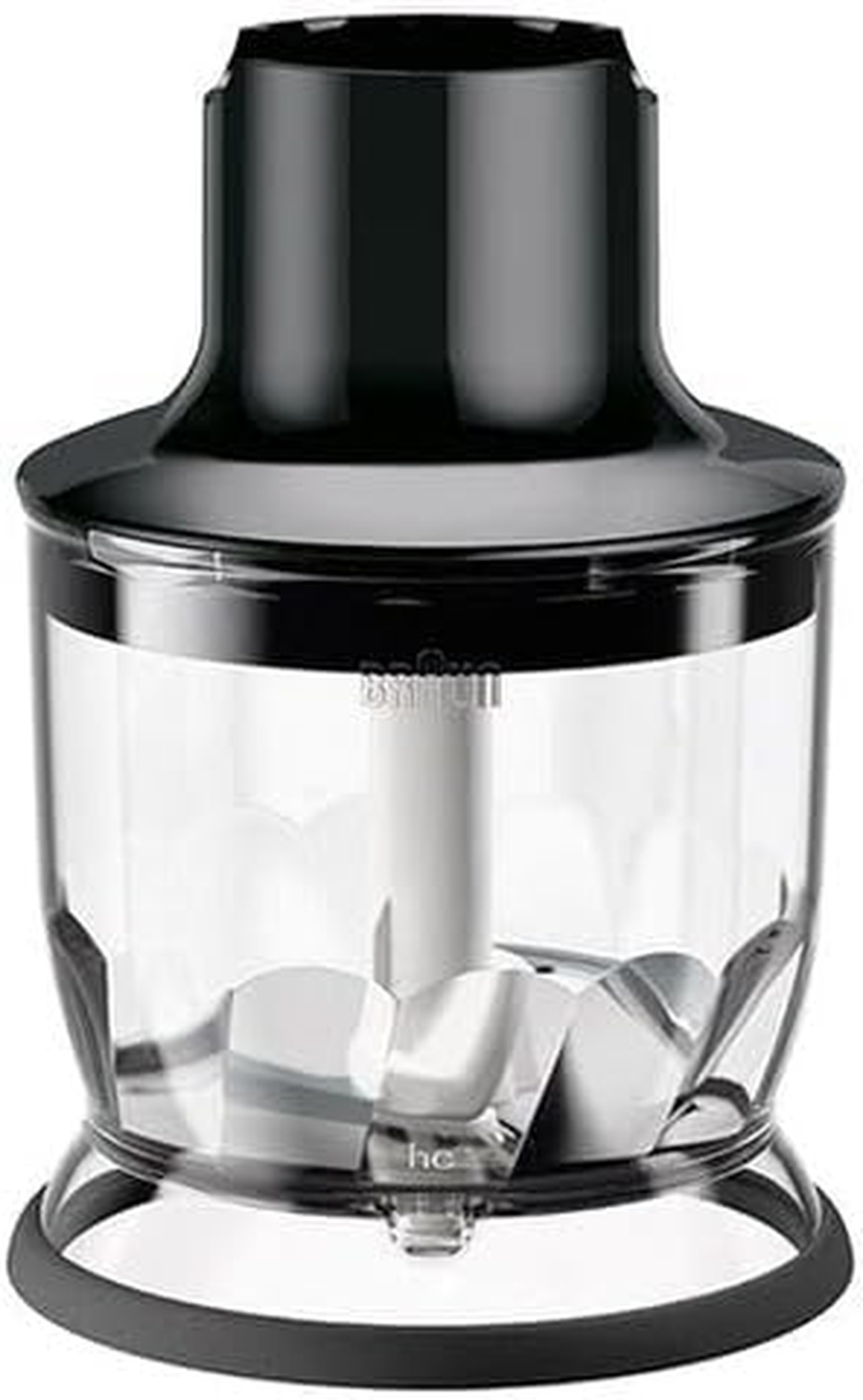 Braun Household Hand Blender Chopper Attachment MQS200BK, Compatible with Braun Hand Blender Multiquick 7 and 9, Bpa-Free, Capacity 350Ml, Black