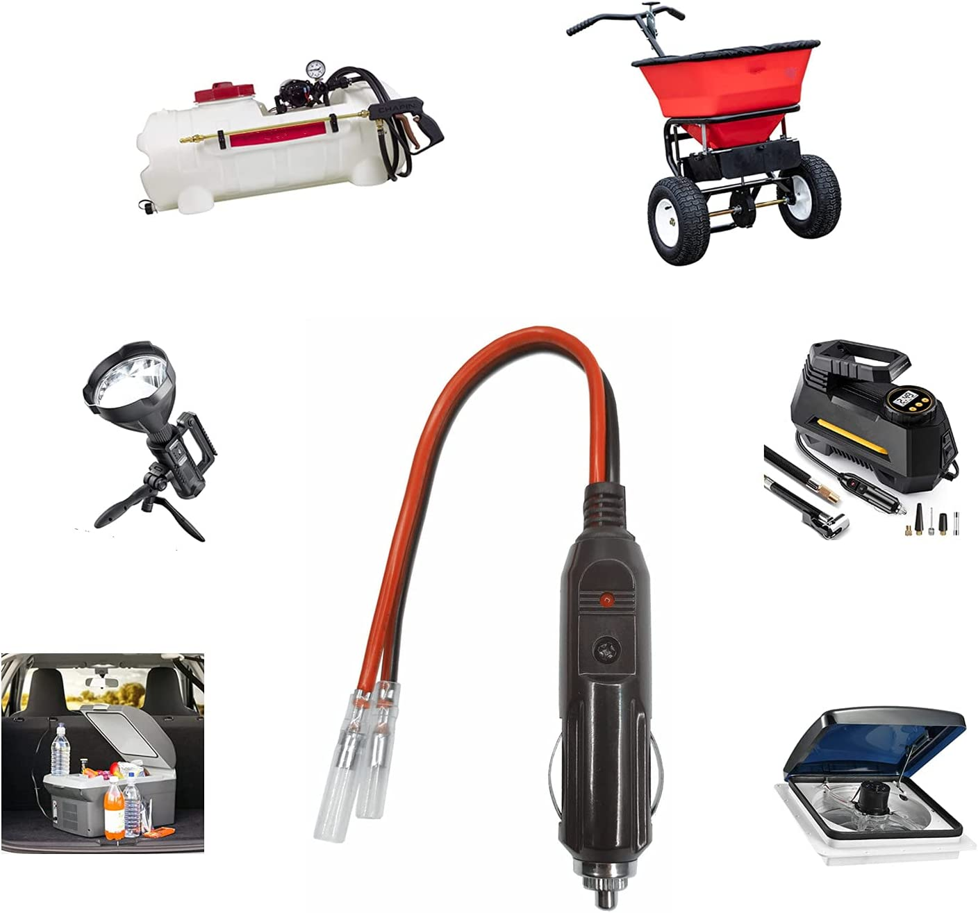 Car 12V Cigarette Lighter Male Plug with Leads (2) image number 5