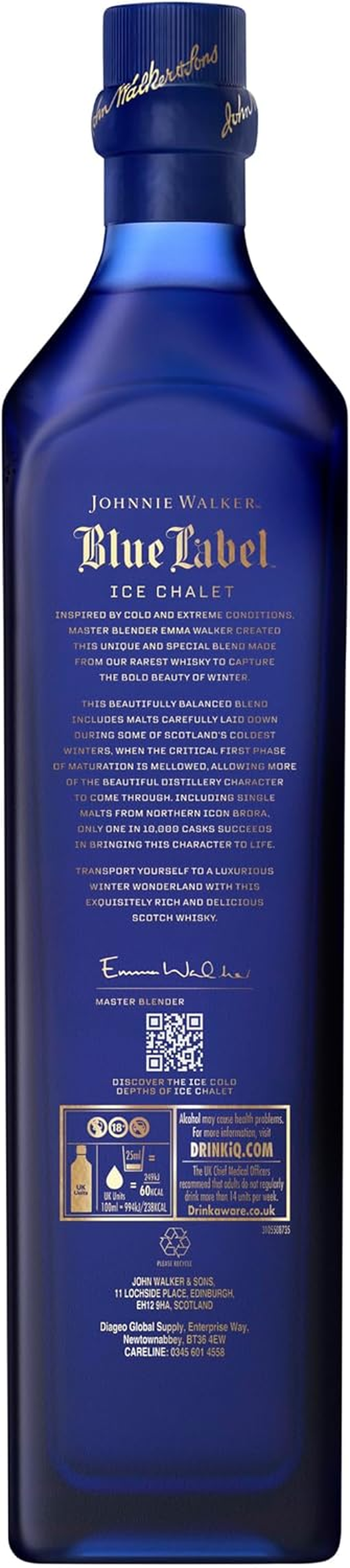 Johnnie Walker Blue Label Ice Chalet Limited Edition Blended Scotch Whisky 750Ml with Perfect Moment Reversible Bag image number 6