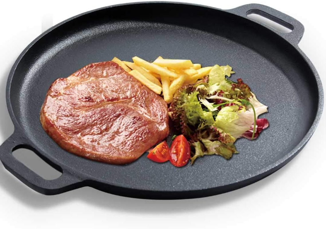 Cast Iron Frying Pan Skillet Steak Sizzle Platter 30Cm image number 5