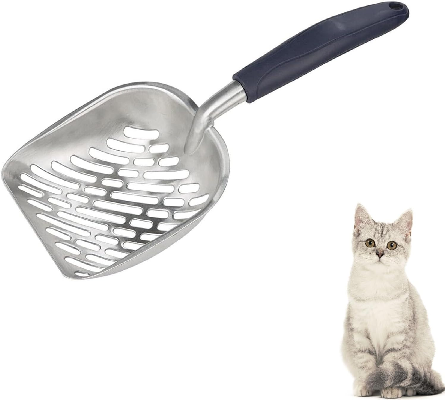 Cat Litter Scoop Cleaning Tool, Cat Litter Scoop, Metal Cat Litter Scoop, Cat Litter Scoop, Easy to Clean Cat Litter Scoop, for Cleaning Cat Litter image number 4