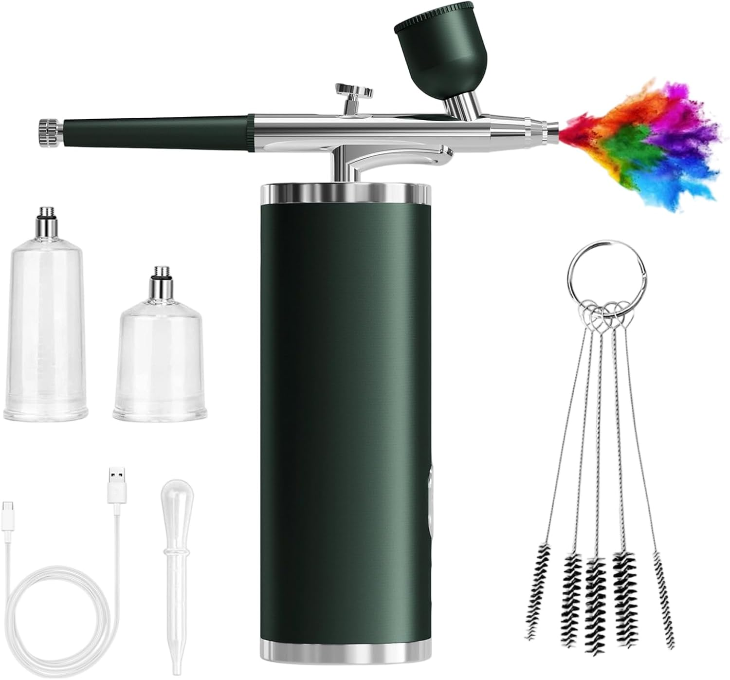 Handheld Face Chiselizer Airbrush Set Compressor USB Rechargeable Cordless Airbrush Dry Skin Replenishing Spray Face Mist Machine image number 5